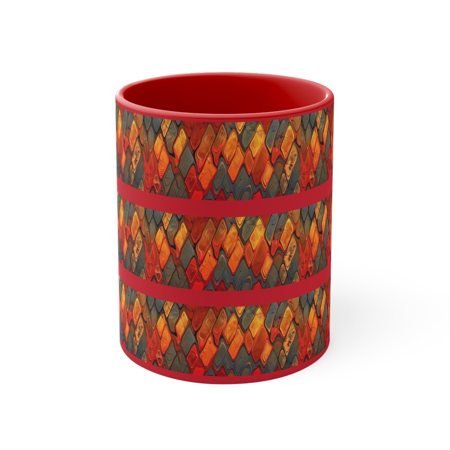 Terra Cotta Zig Zag on Red