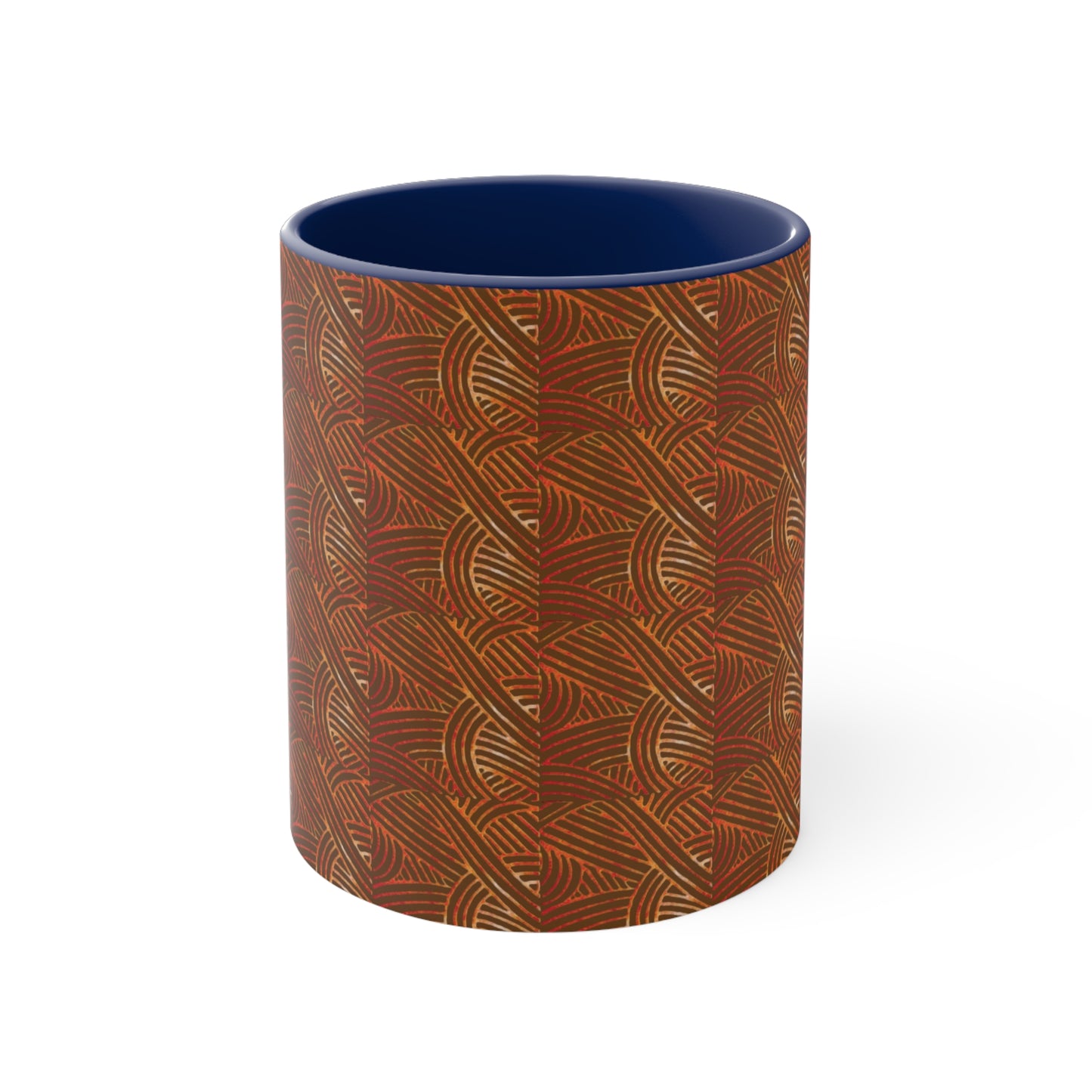 Nouveau Block Print on Brown