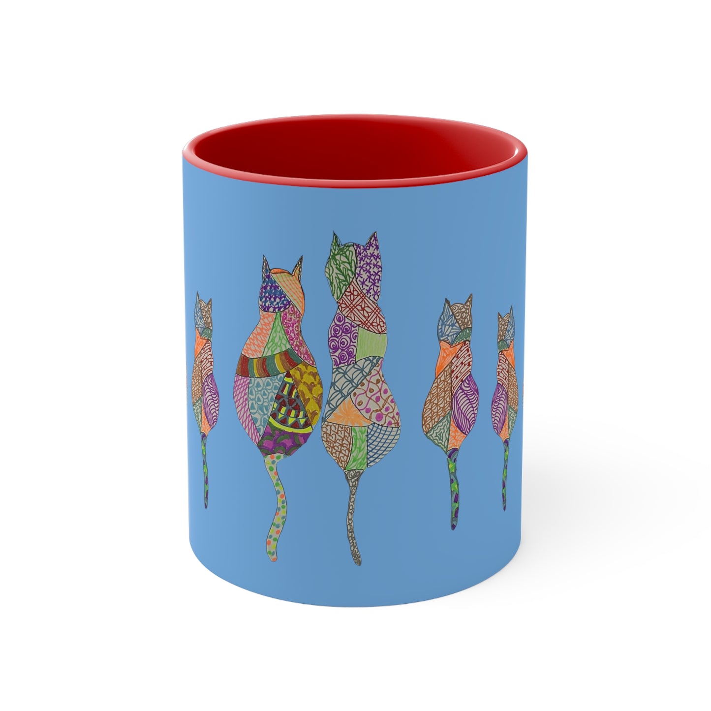 Cat Quilt in Light Blue