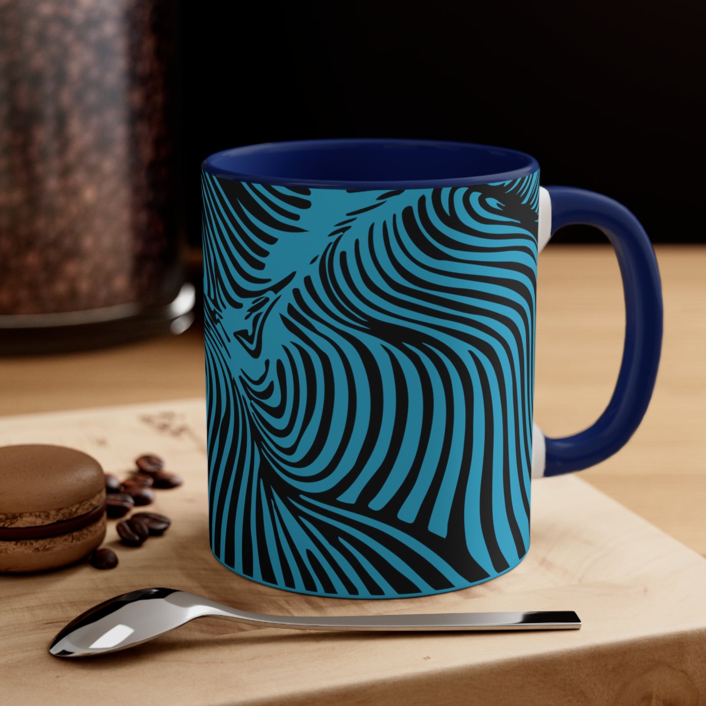 Zebra Swirl on Turquoise