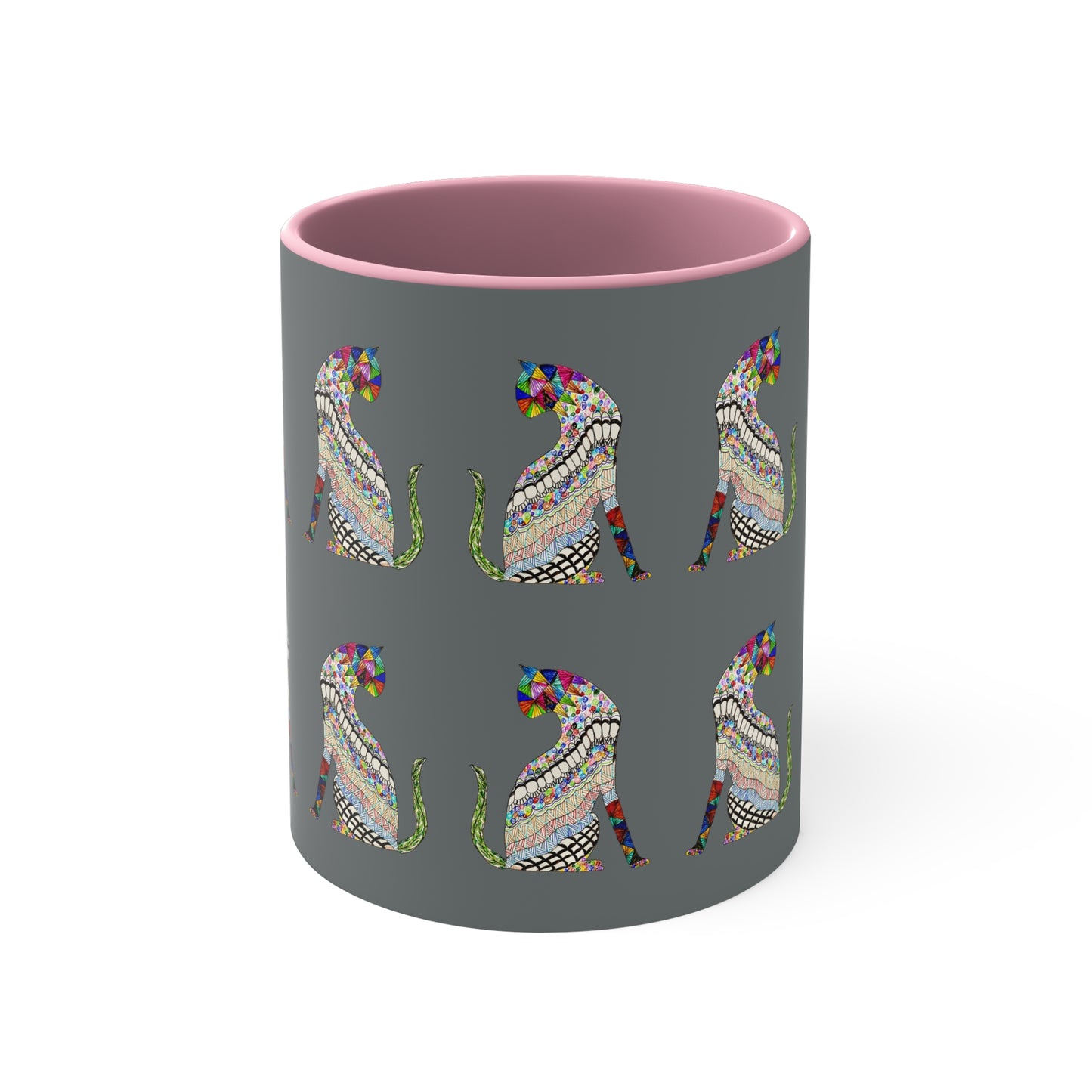 Cat Quilt Ancient Egyptian Vibes on Gray