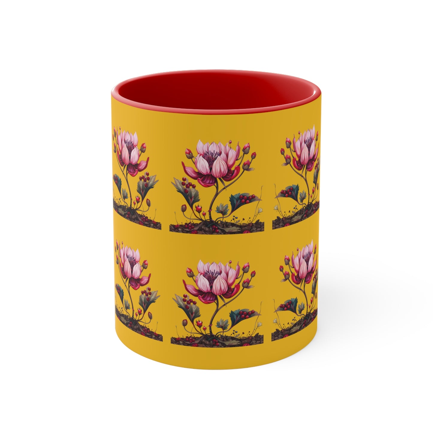 Pink Magnolia on Yellow