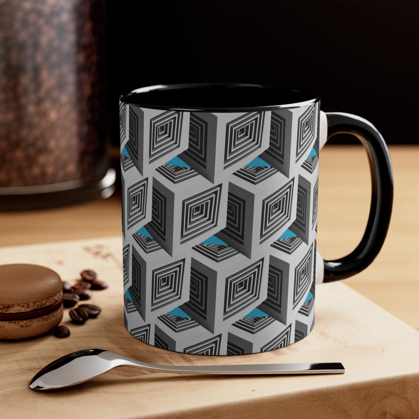Geometric Cubes with Turquoise
