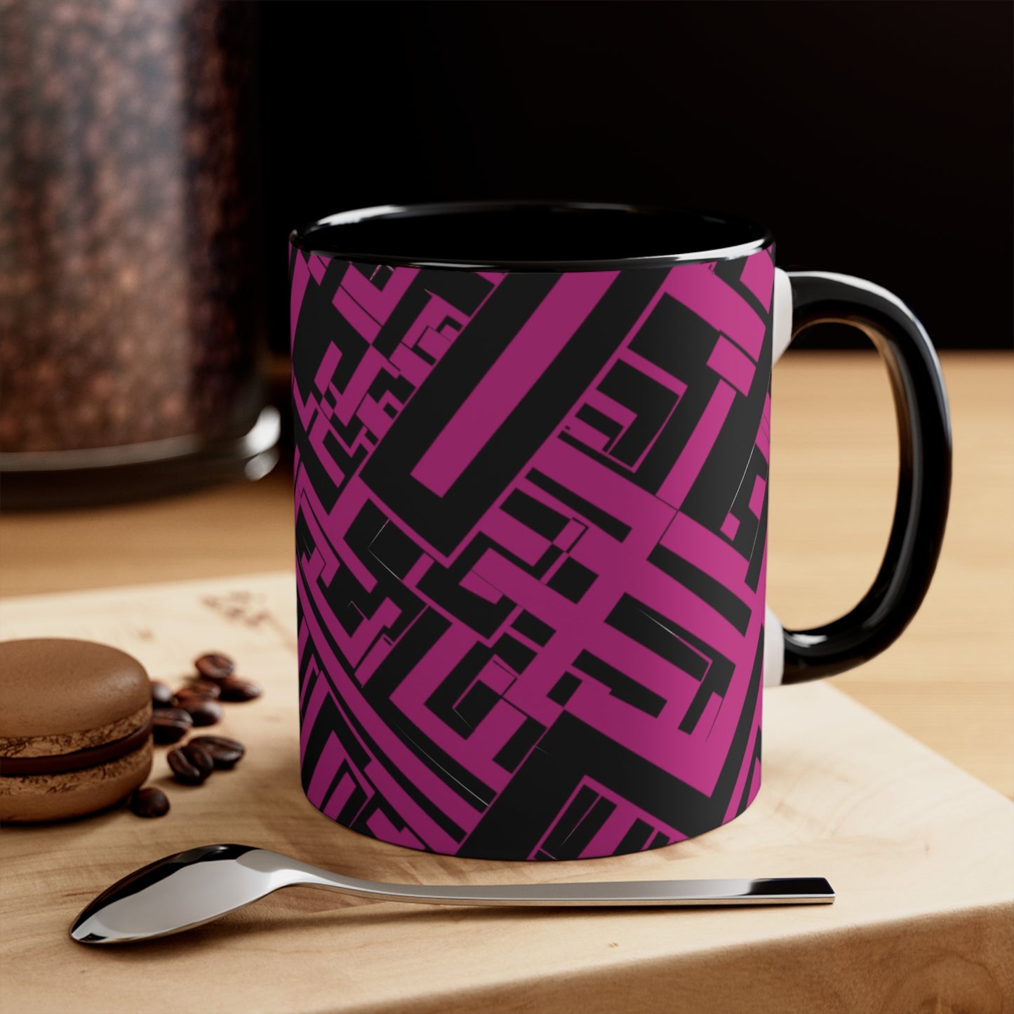 Almost Geo Black & Pink