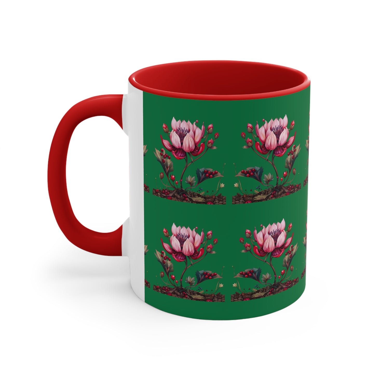 Pink Magnolia on Green