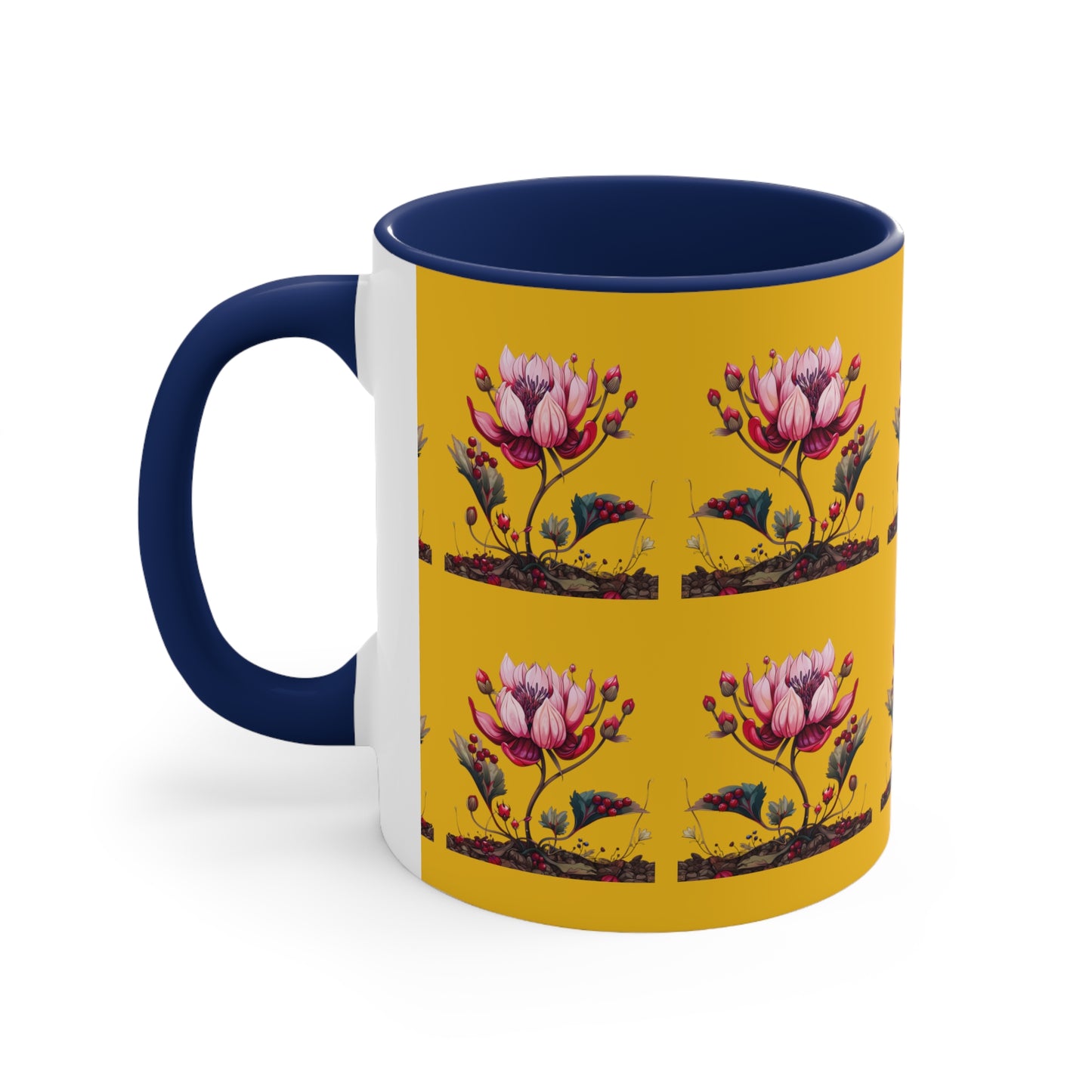 Pink Magnolia on Yellow