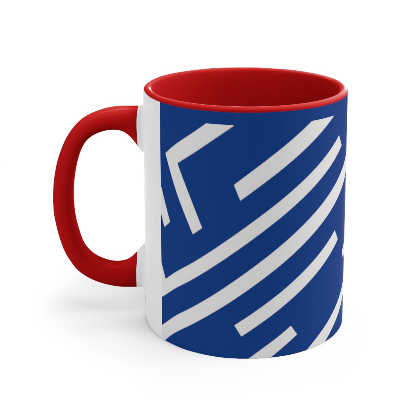 Simple Geo Stripe on Blue