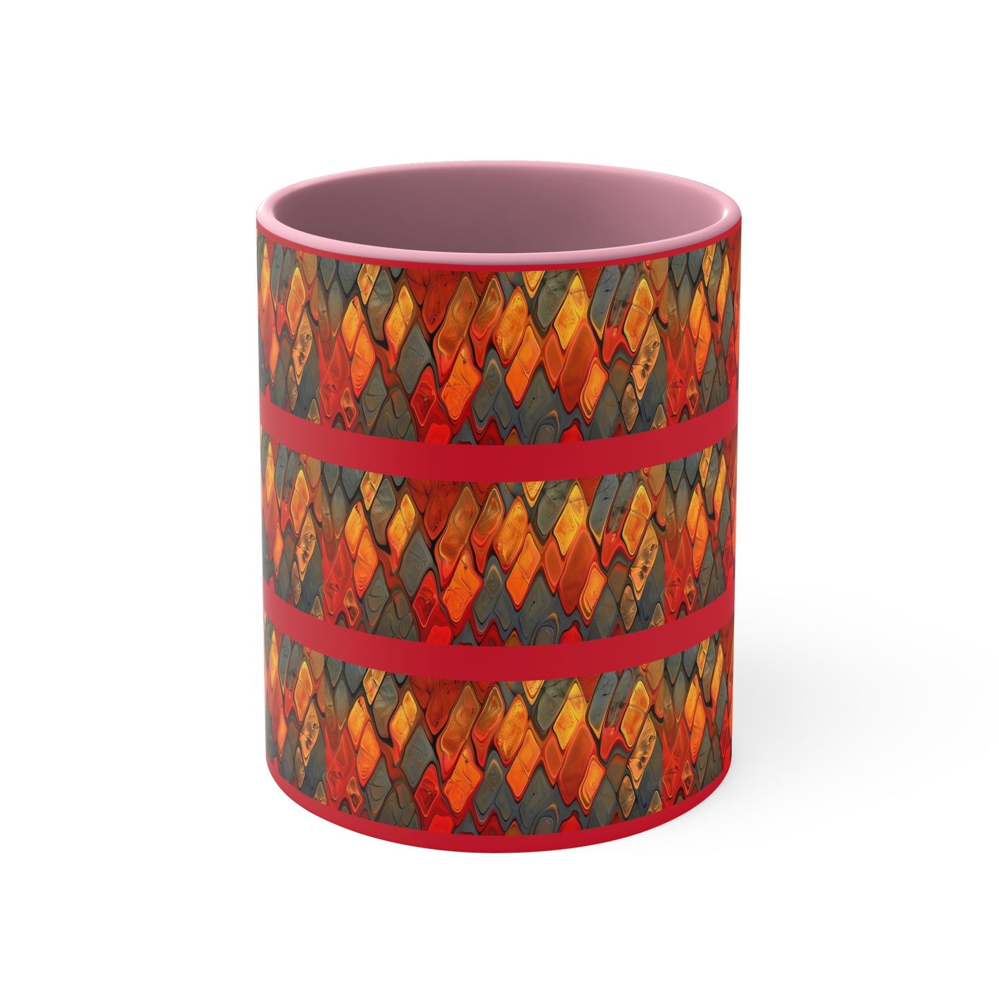 Terra Cotta Zig Zag on Red