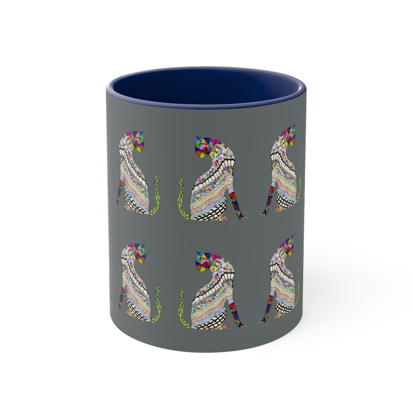 Cat Quilt Ancient Egyptian Vibes on Gray