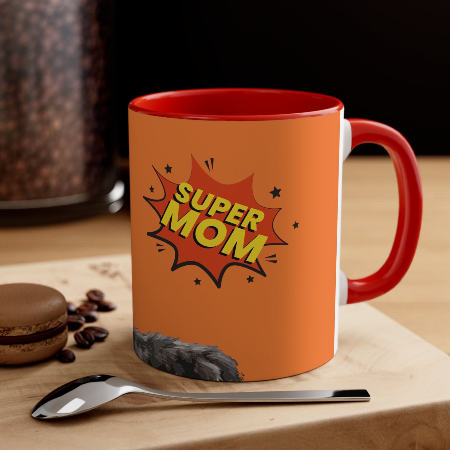 Super Cat Mom on Orange