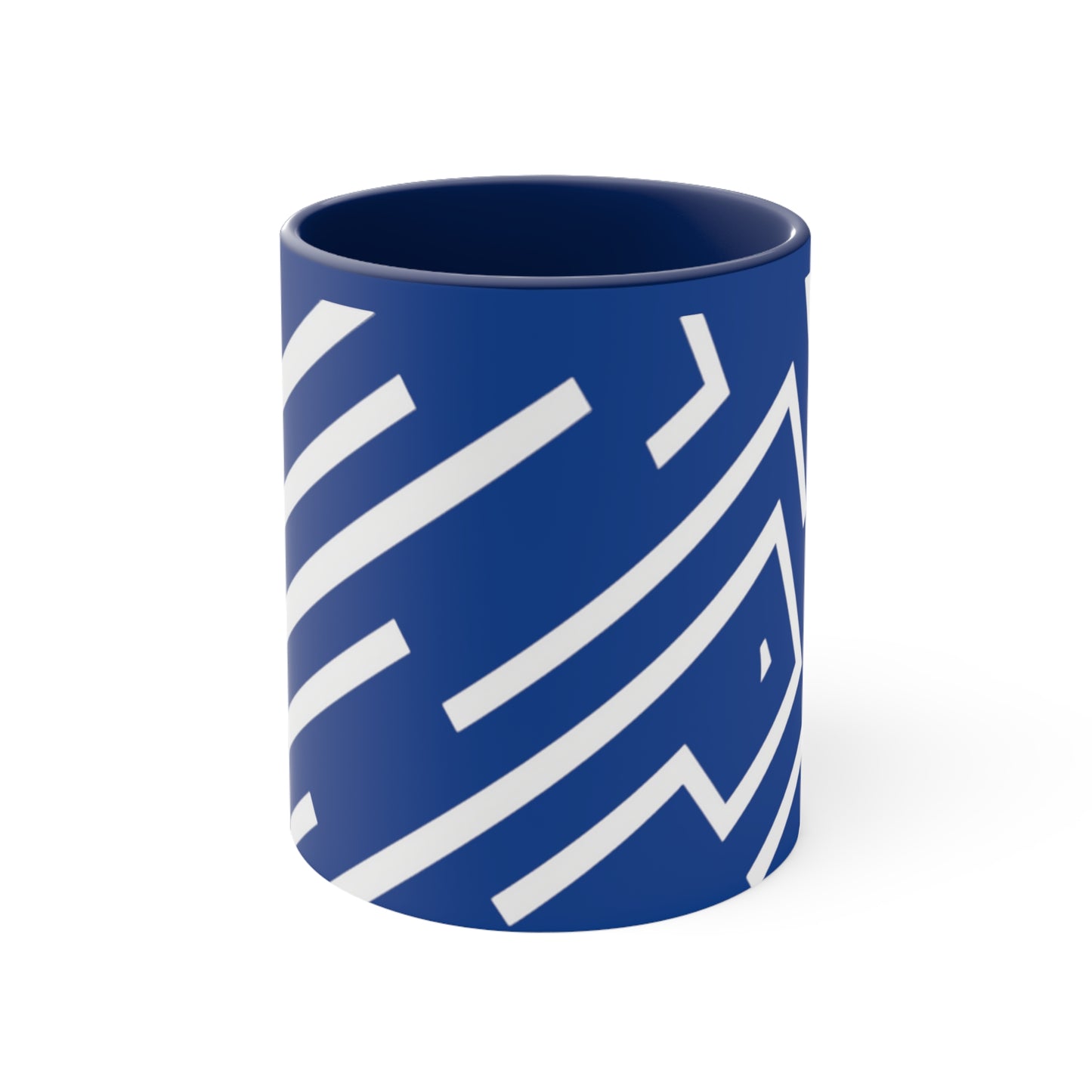 Simple Geo Stripe on Blue