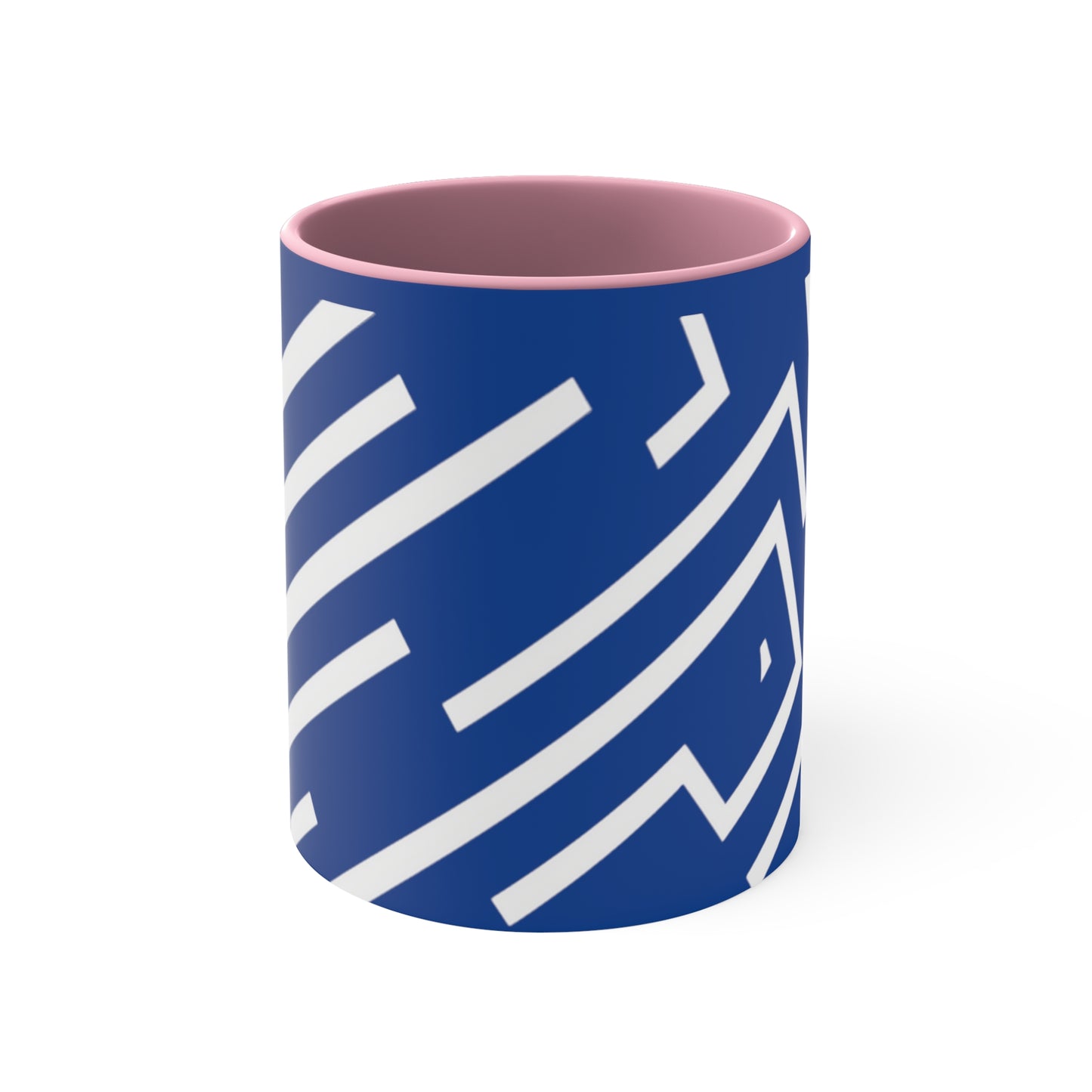 Simple Geo Stripe on Blue