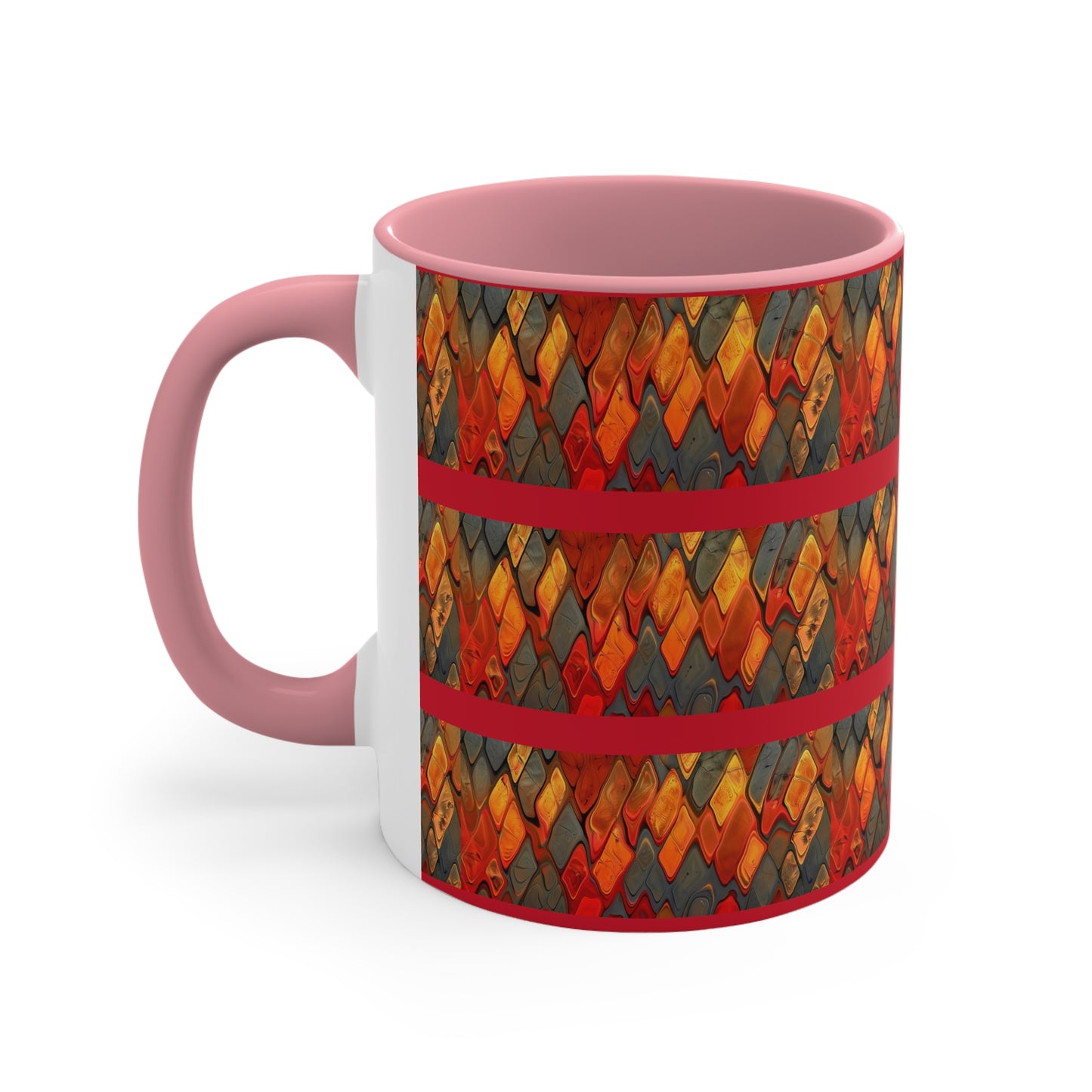 Terra Cotta Zig Zag on Red