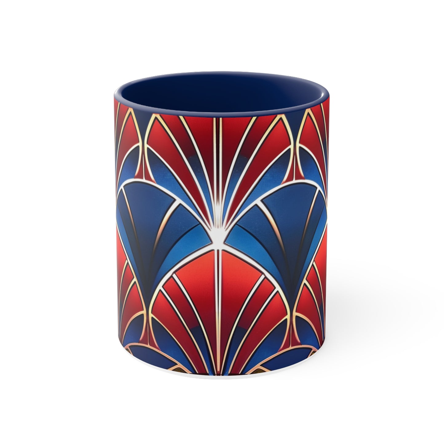 Art Deco in Red and Blue