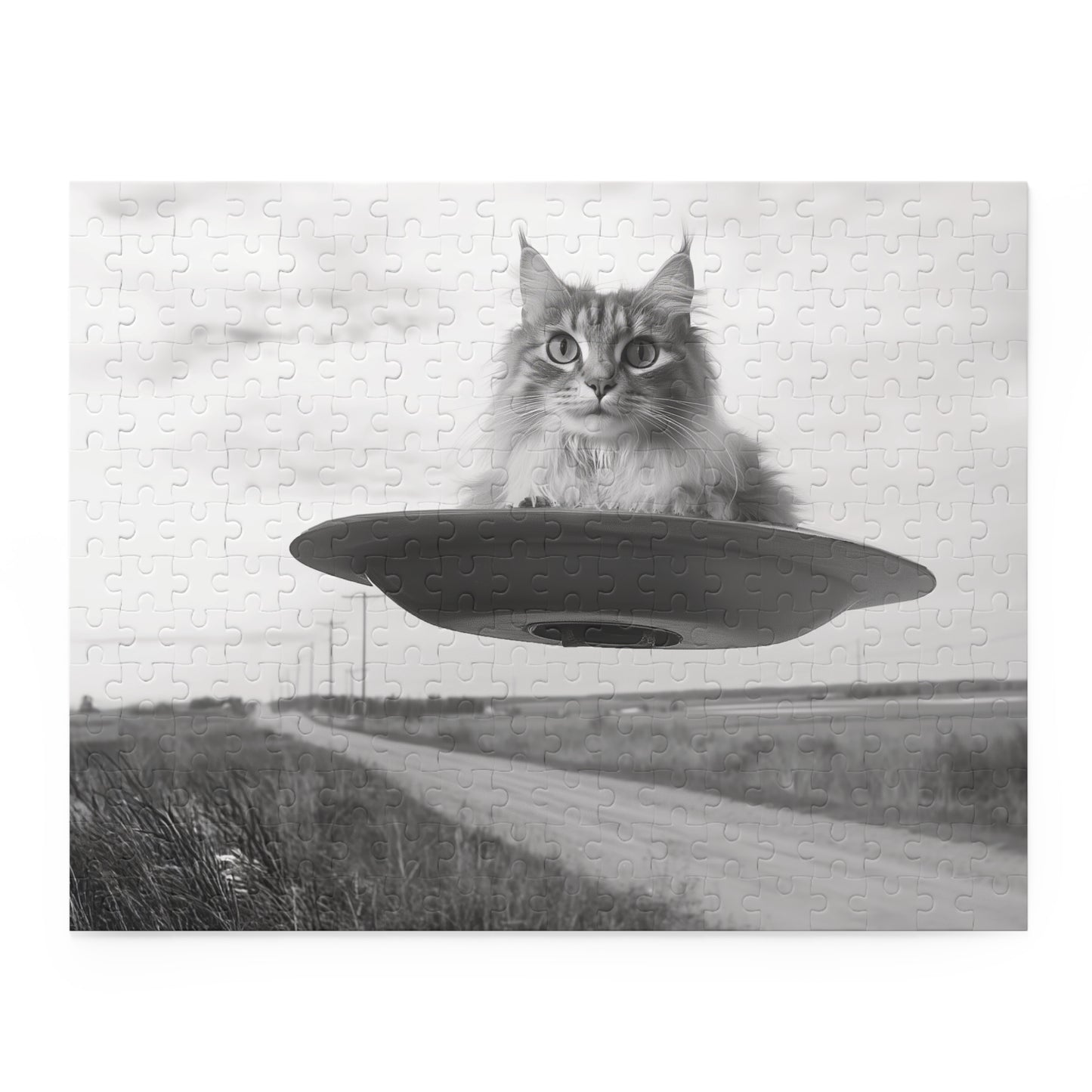 Gray Cat Flying Saucer