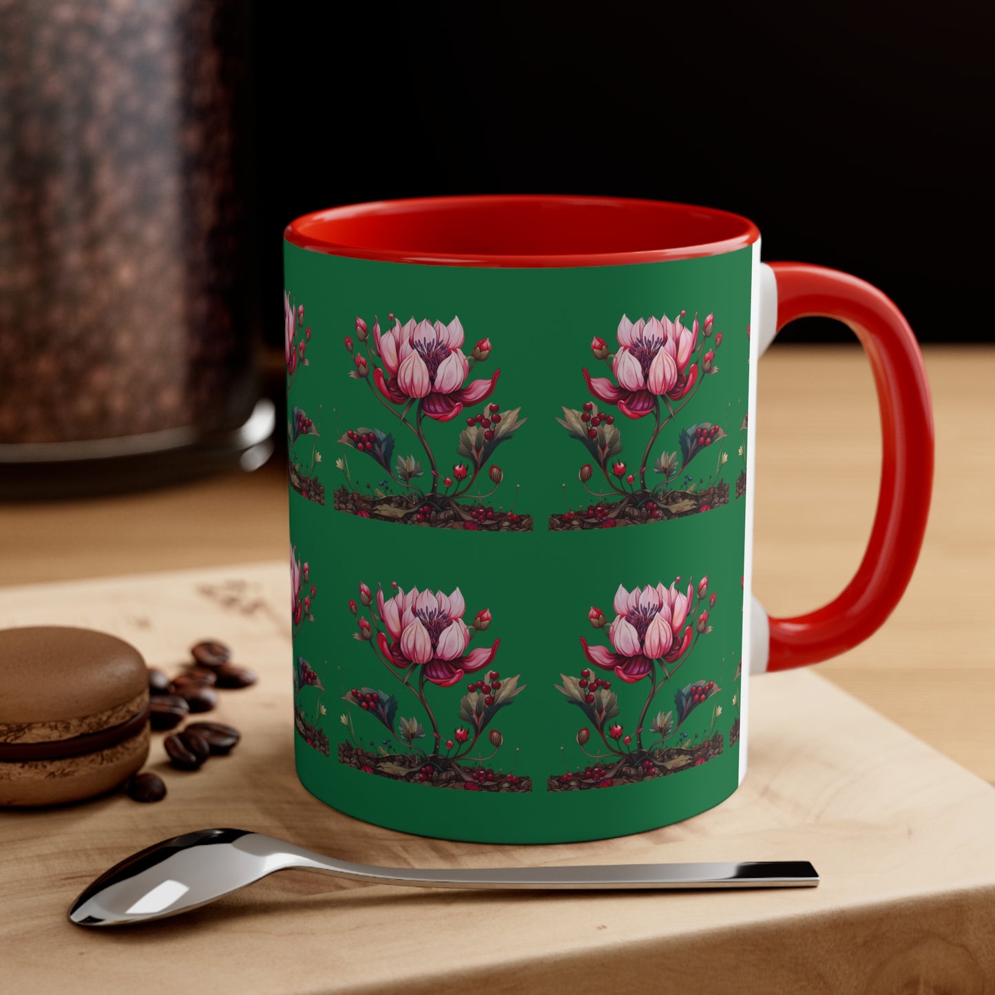 Pink Magnolia on Green