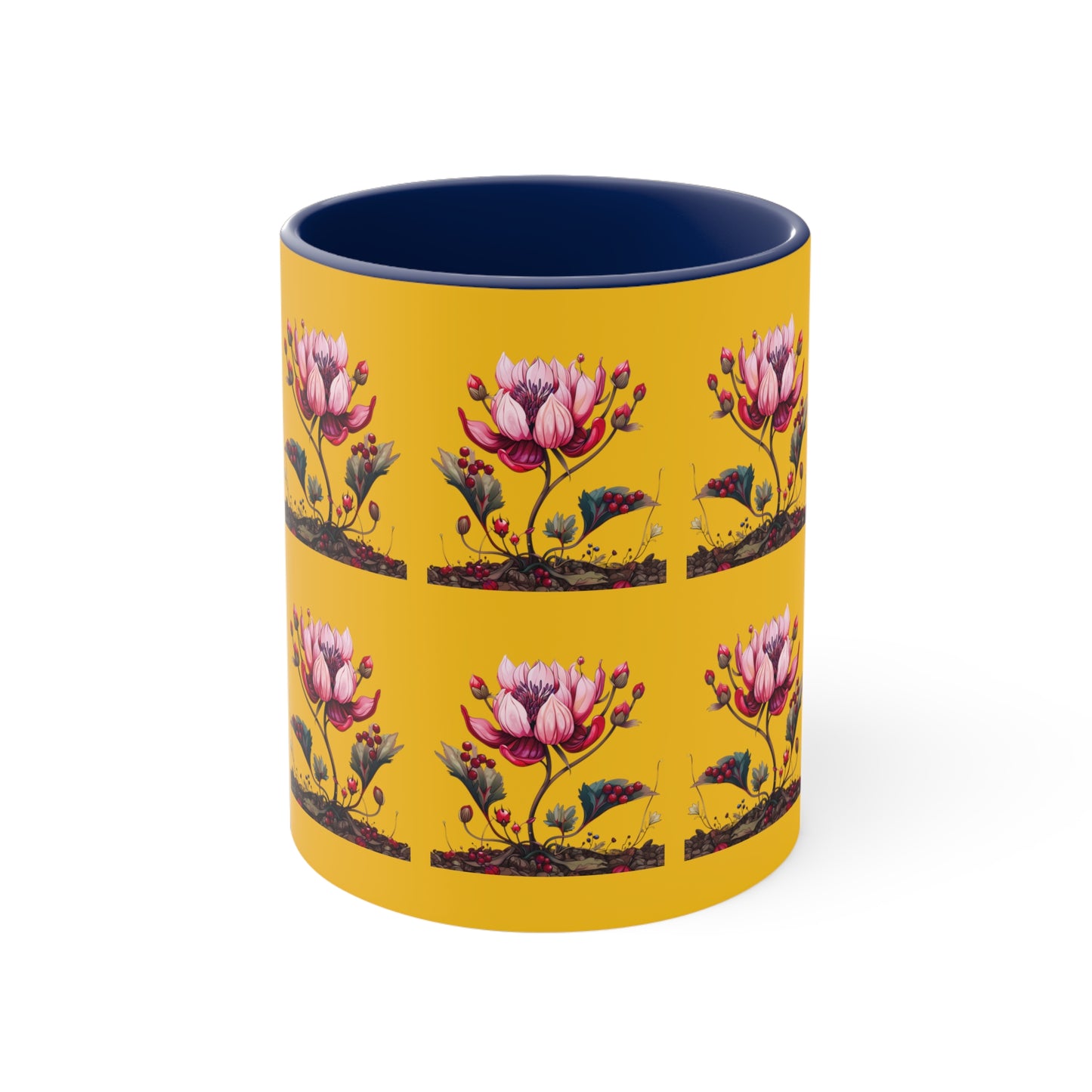 Pink Magnolia on Yellow