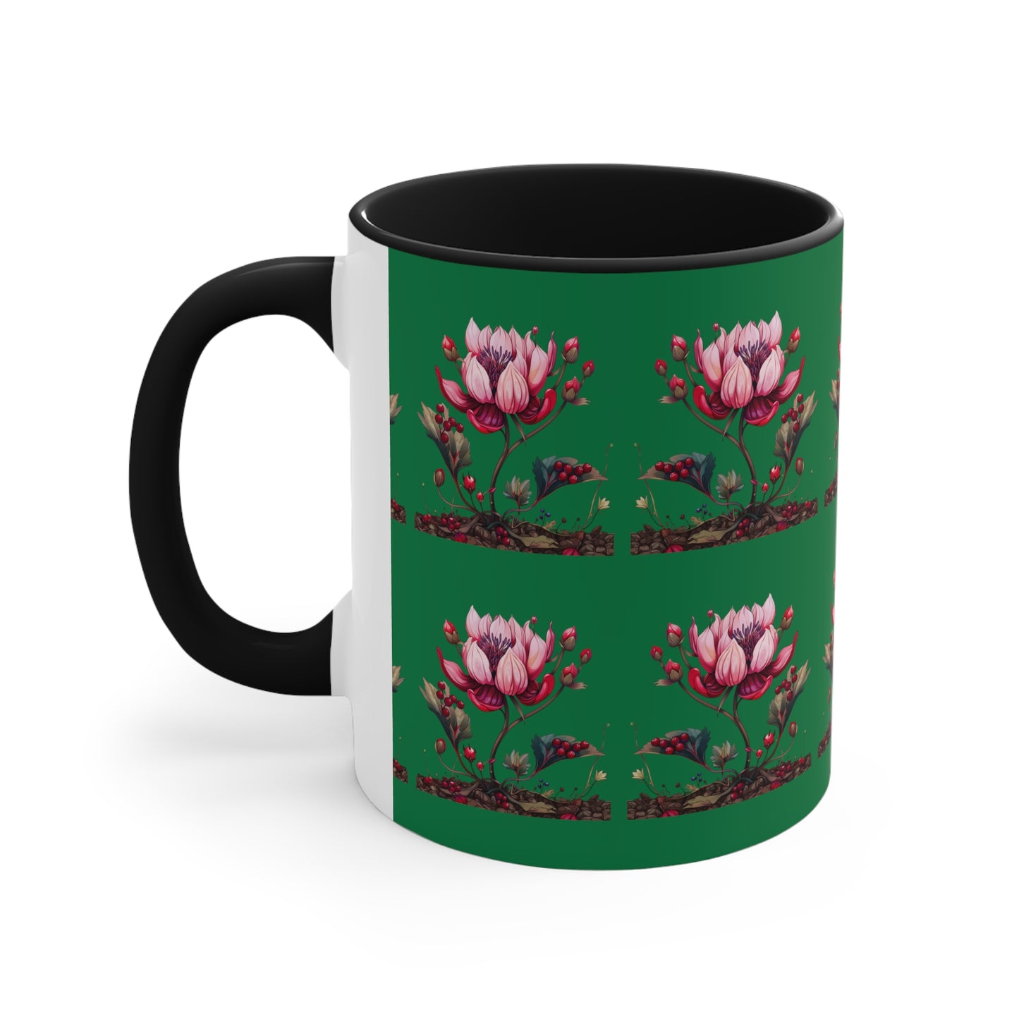 Pink Magnolia on Green