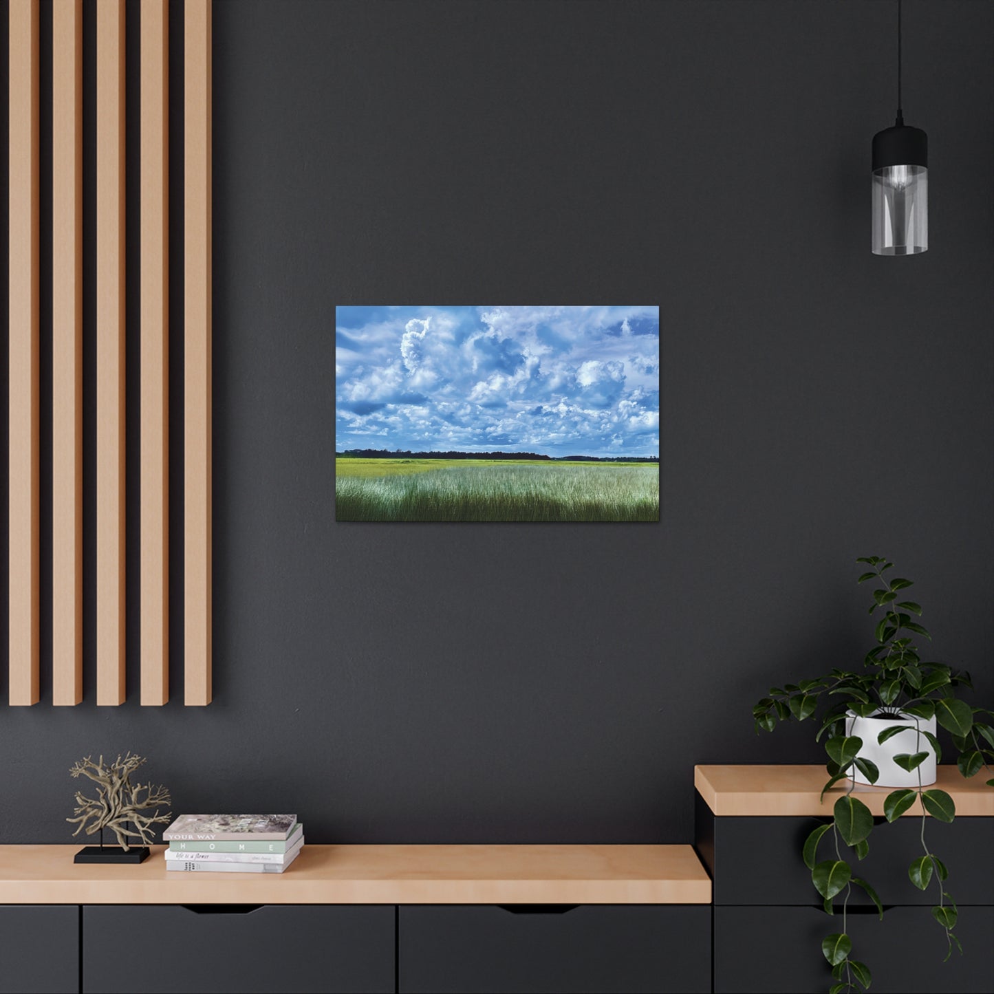 Marsh Cloudscape on Canvas