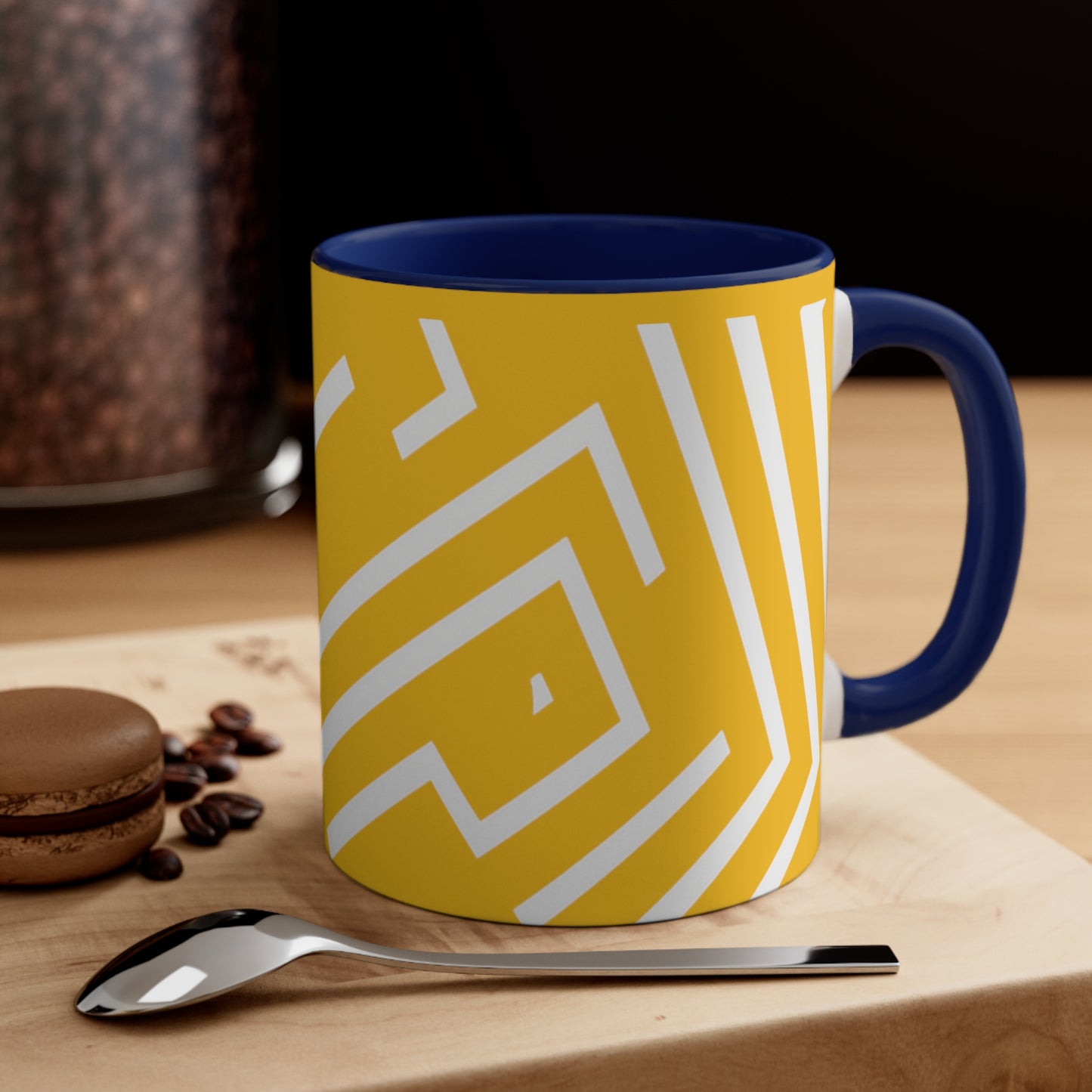 Simple Geo Stripe on Yellow