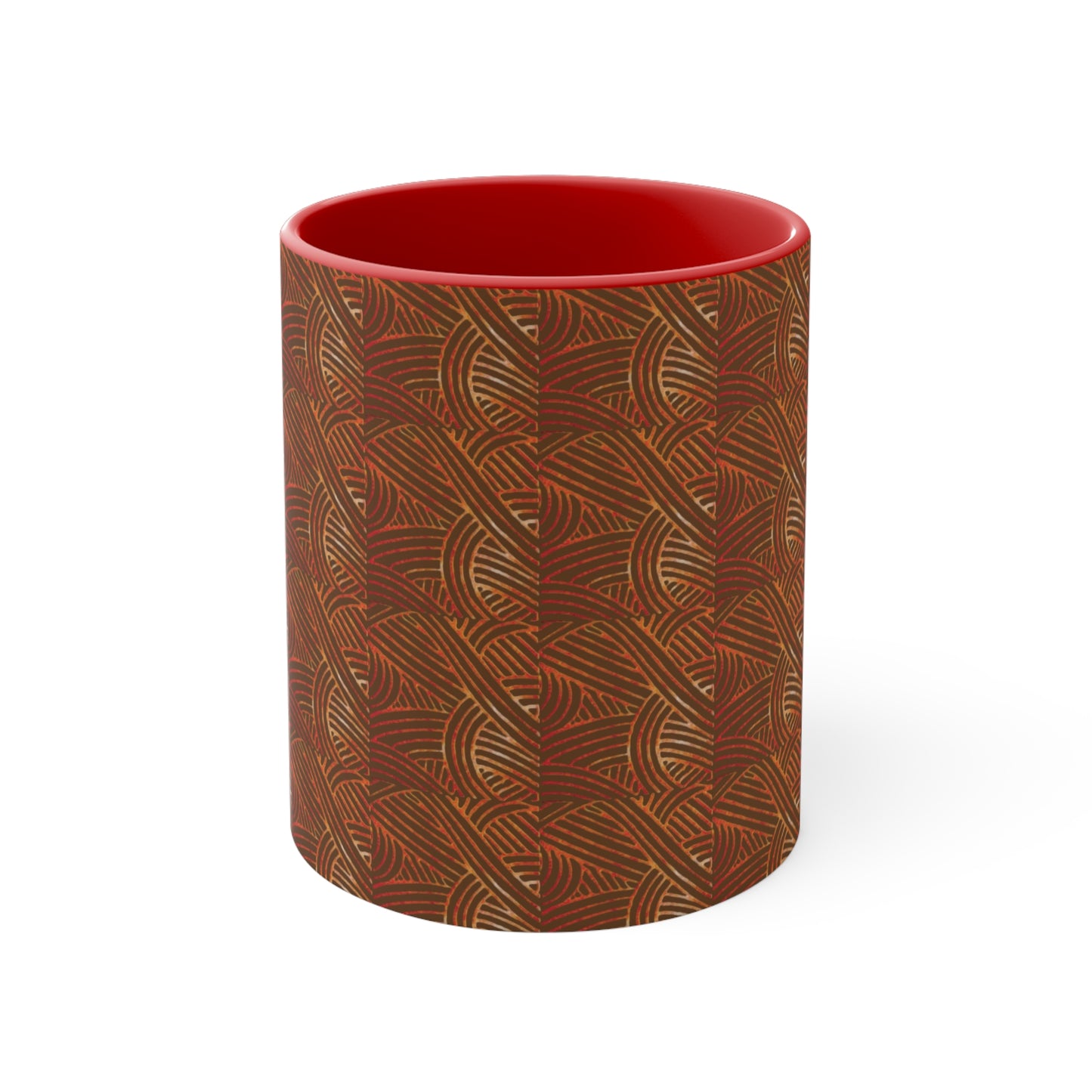 Nouveau Block Print on Brown