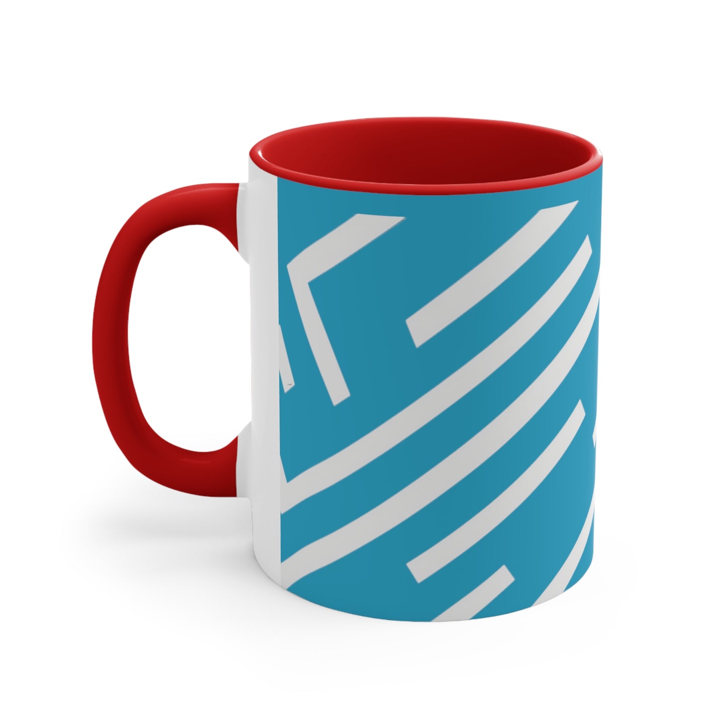 Simple Geo Stripe on Turquoise