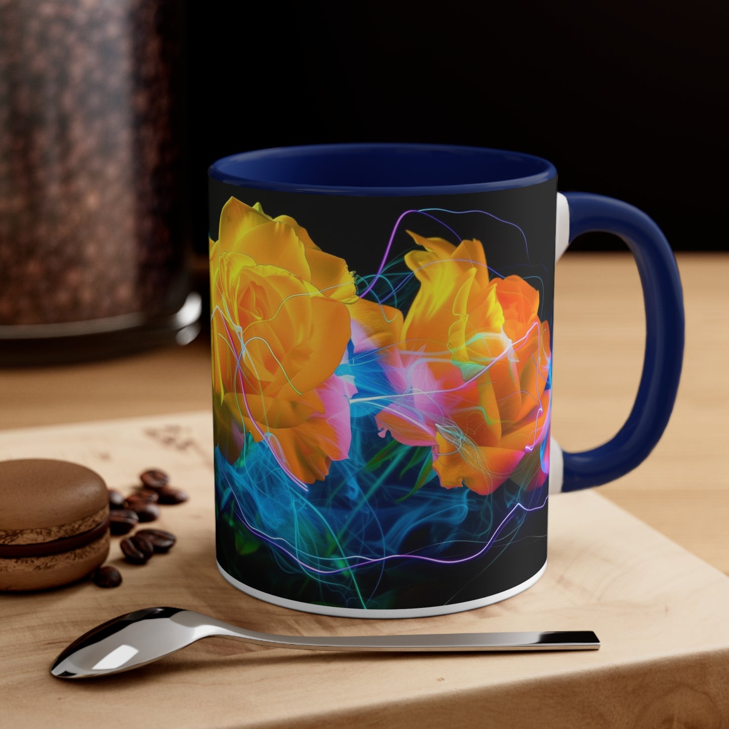 Light Painted Roses in Blue Electric