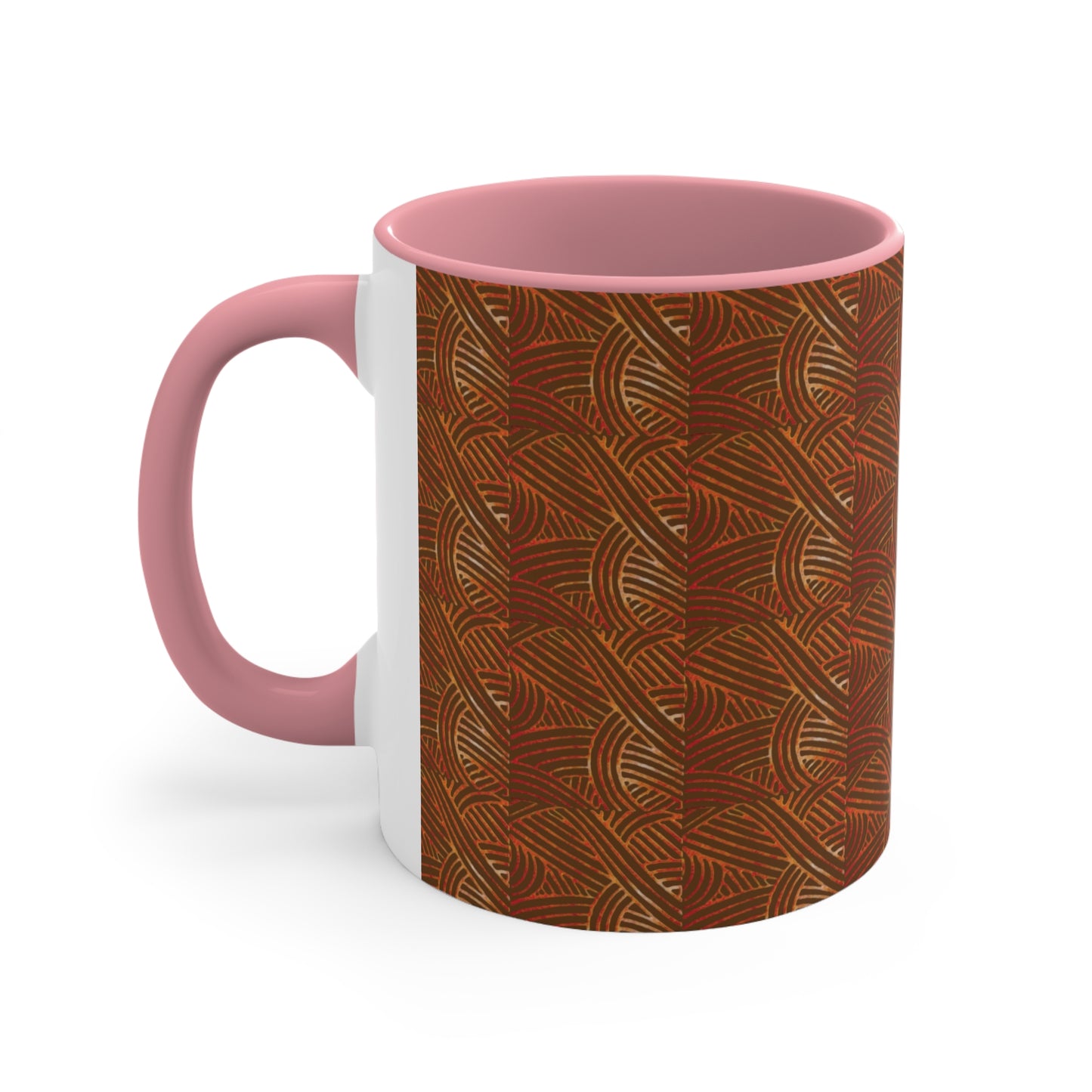 Nouveau Block Print on Brown