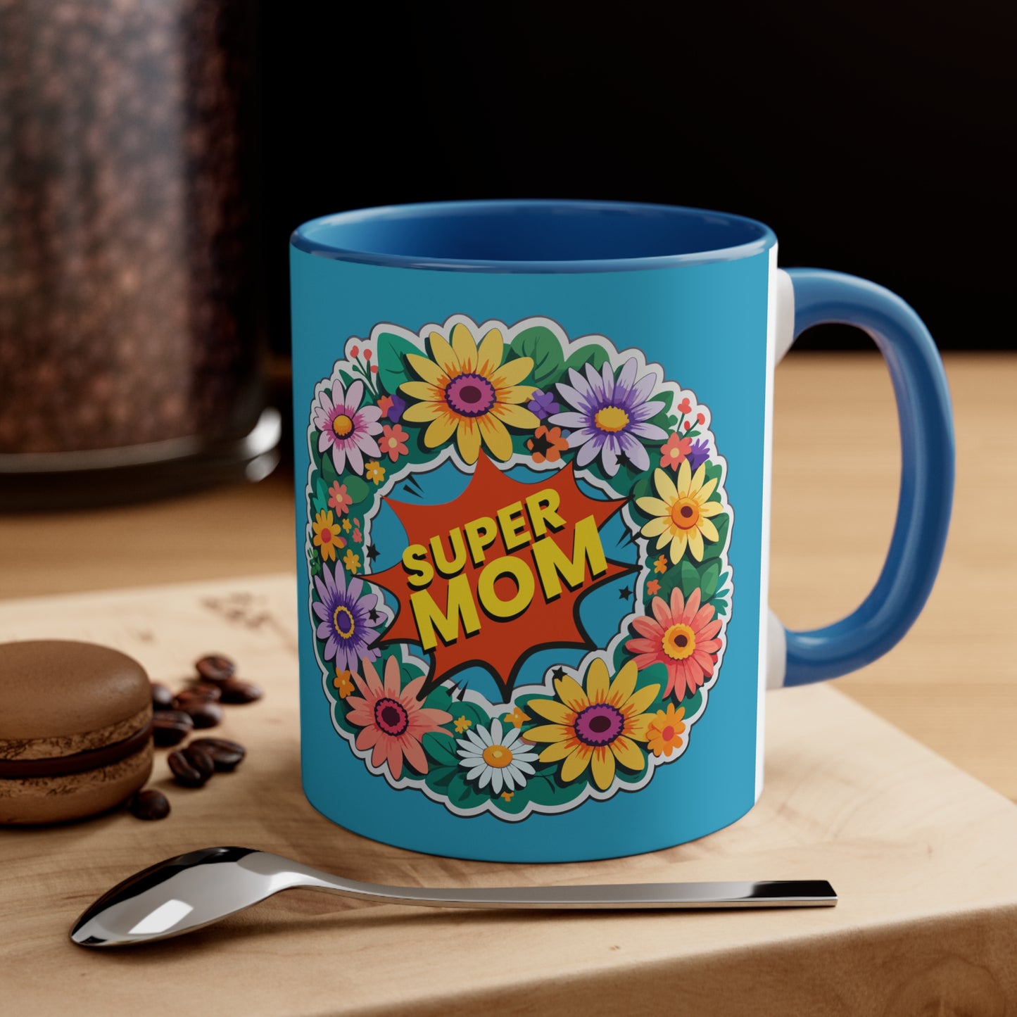 Super Mom on Turquoise