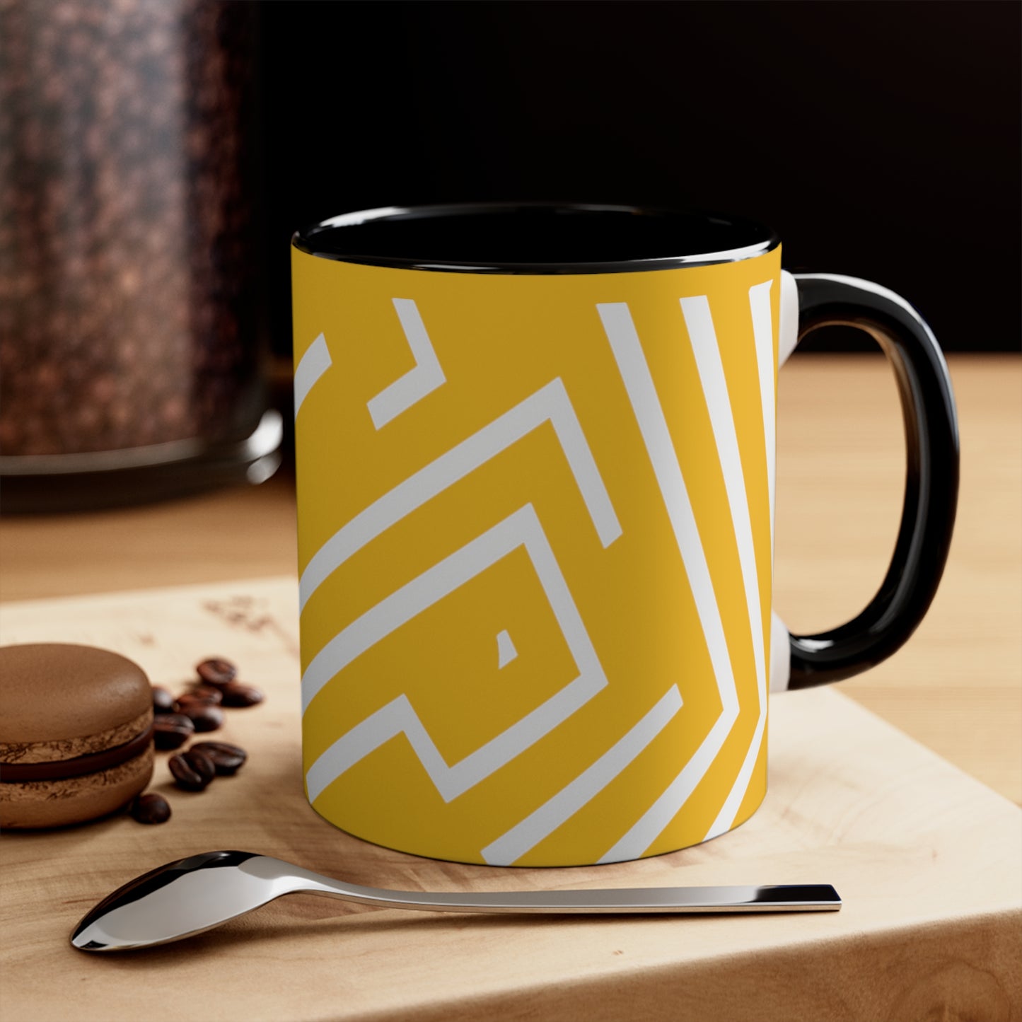 Simple Geo Stripe on Yellow