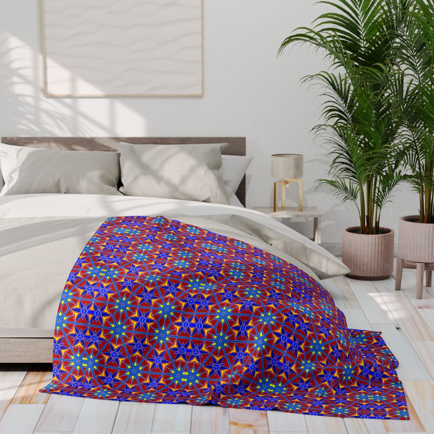 Kaleidoscope Sunrise Fleece Blanket