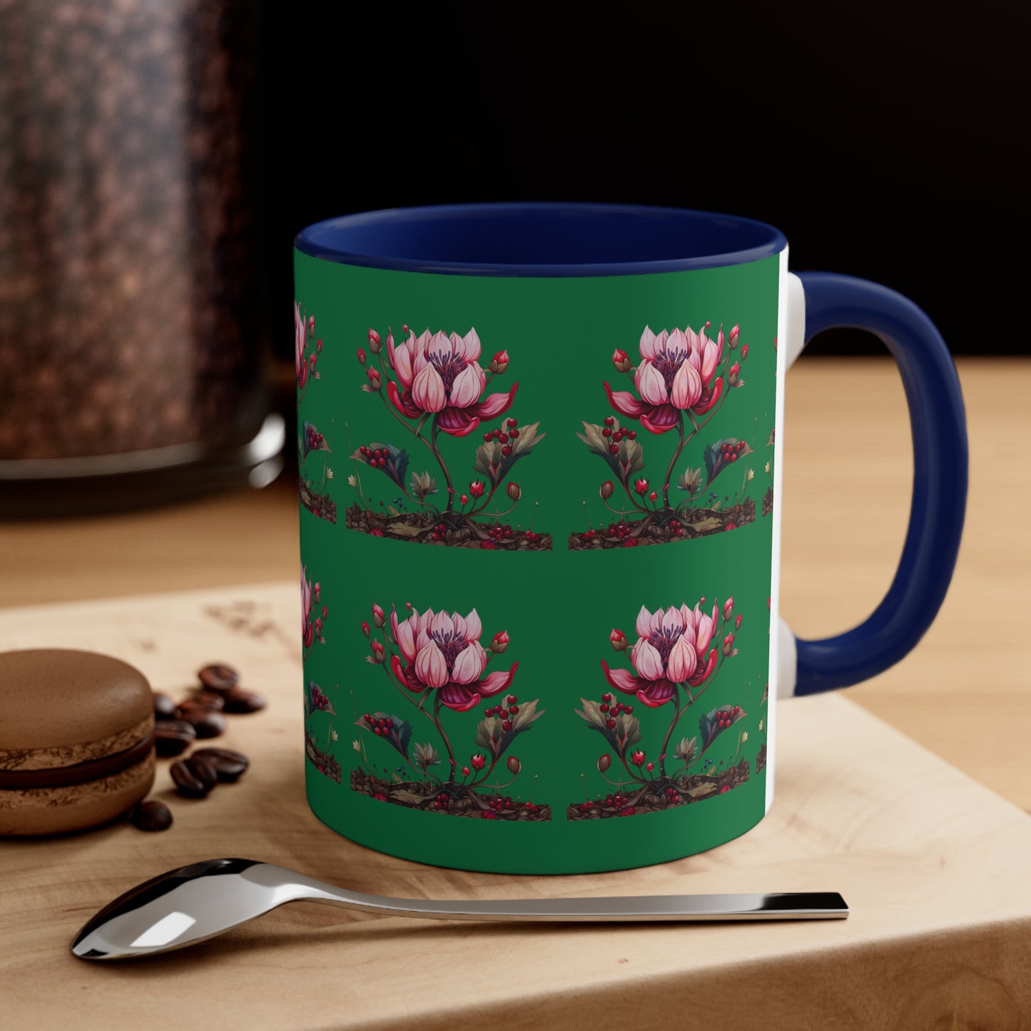 Pink Magnolia on Green