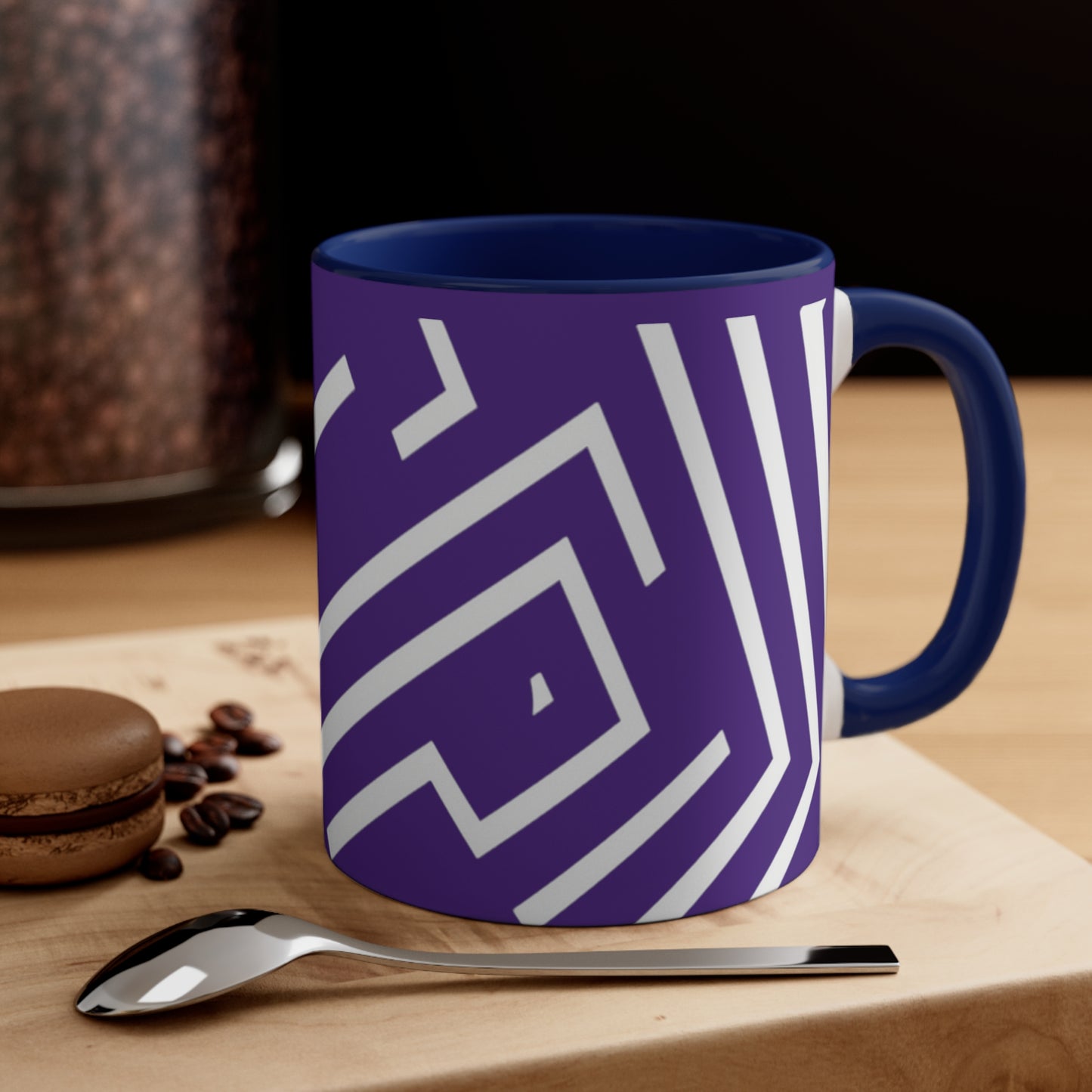 Simple Geo Stripe on Purple