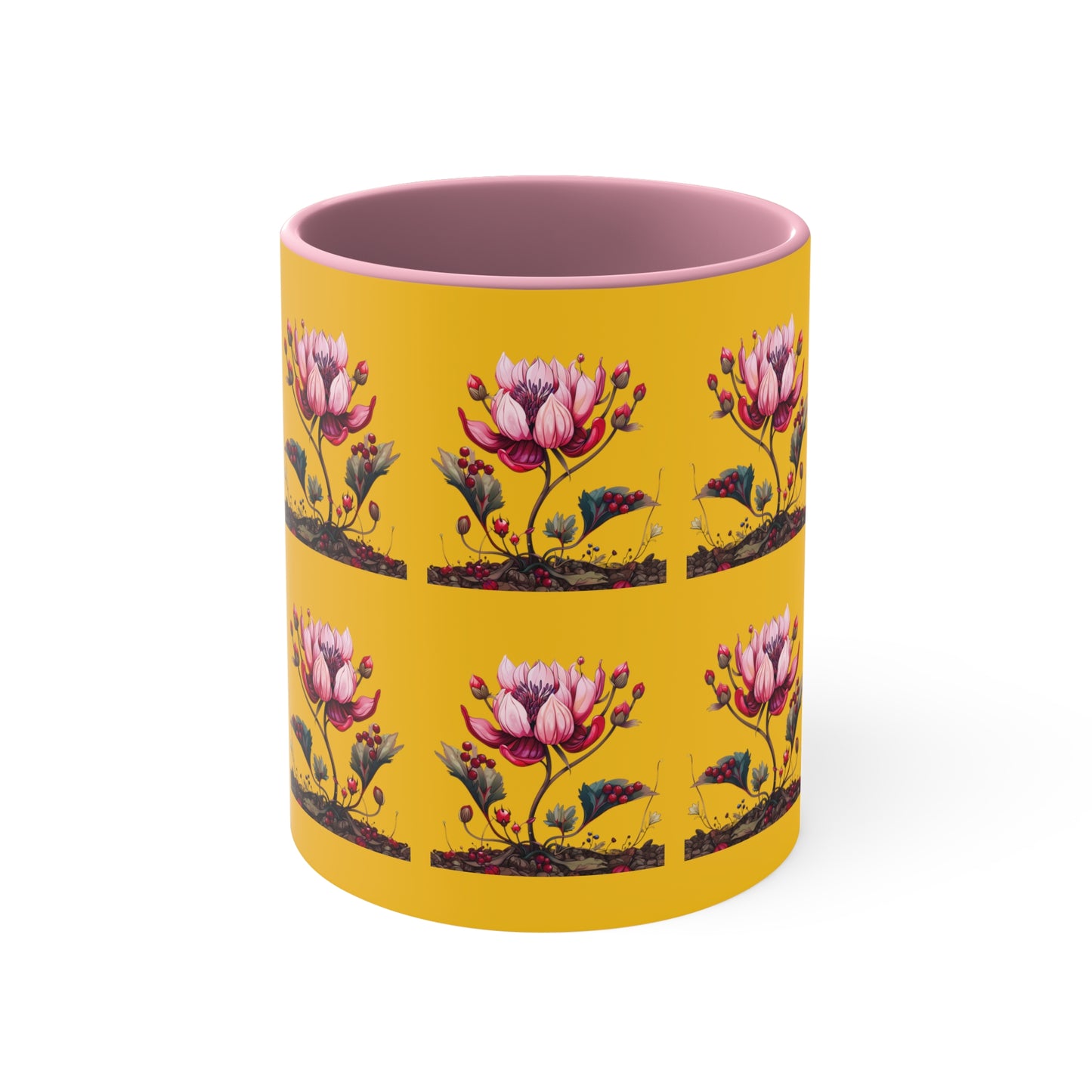 Pink Magnolia on Yellow
