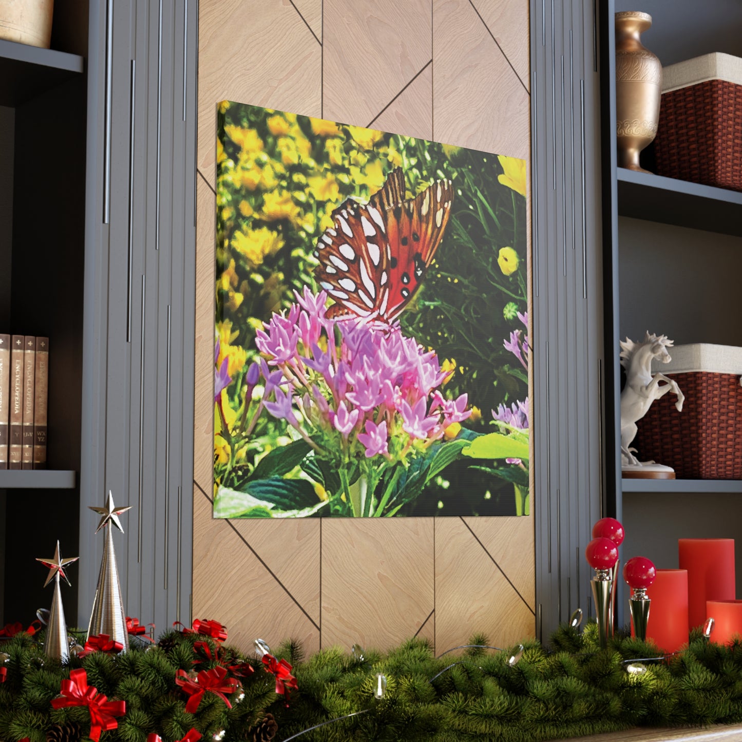 Butterfly Garden on Canvas