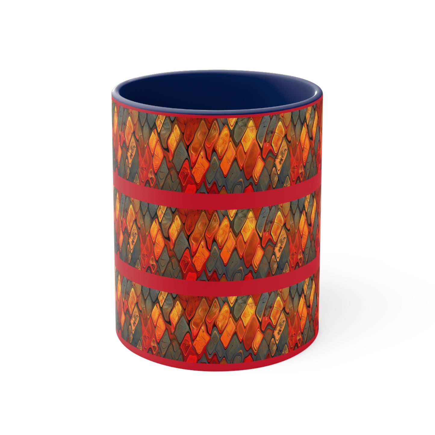 Terra Cotta Zig Zag on Red