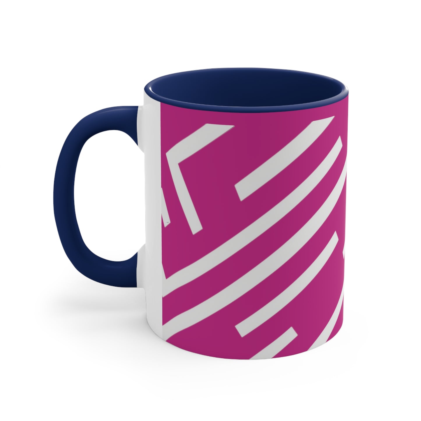 Simple Geo Stripe on Pink