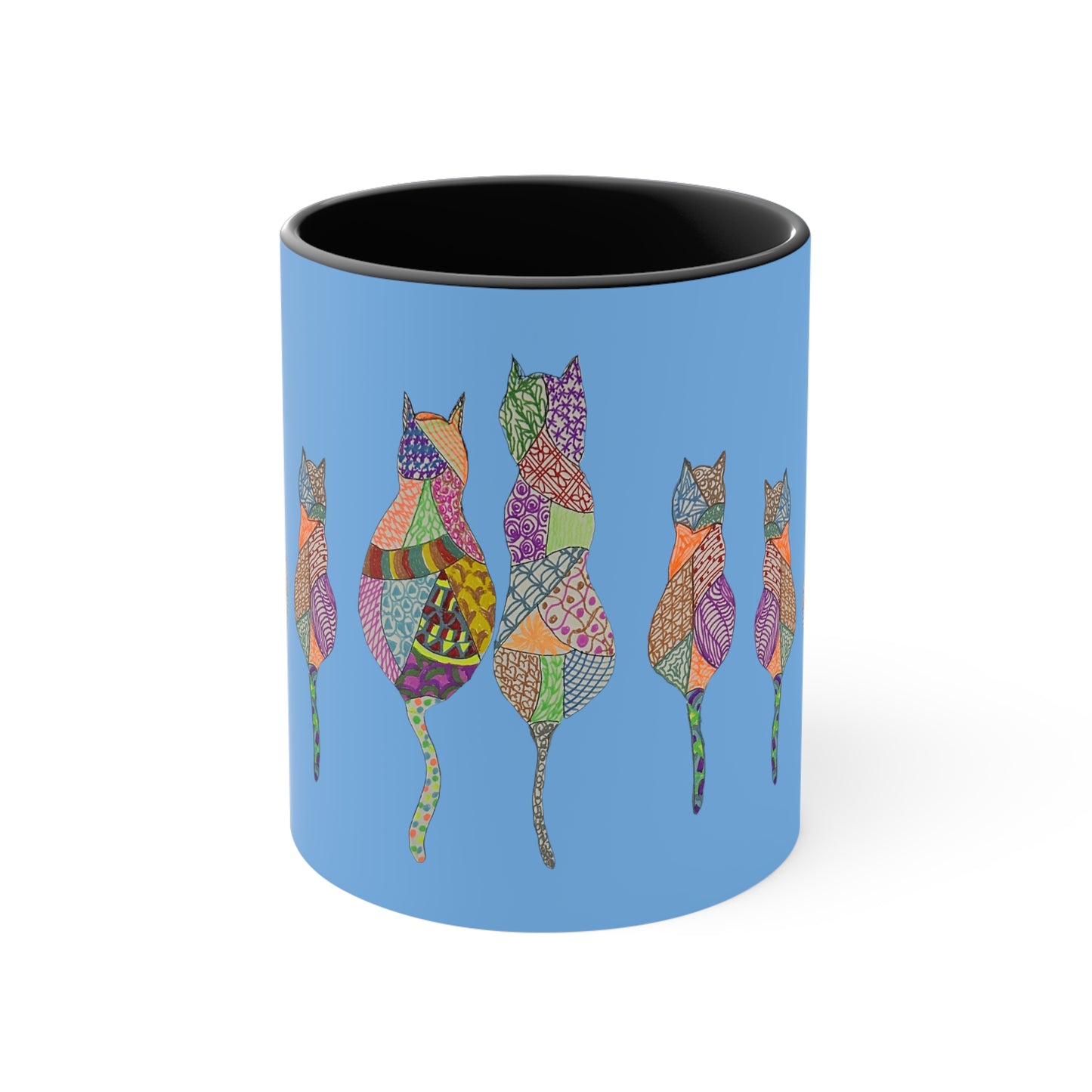 Cat Quilt in Light Blue