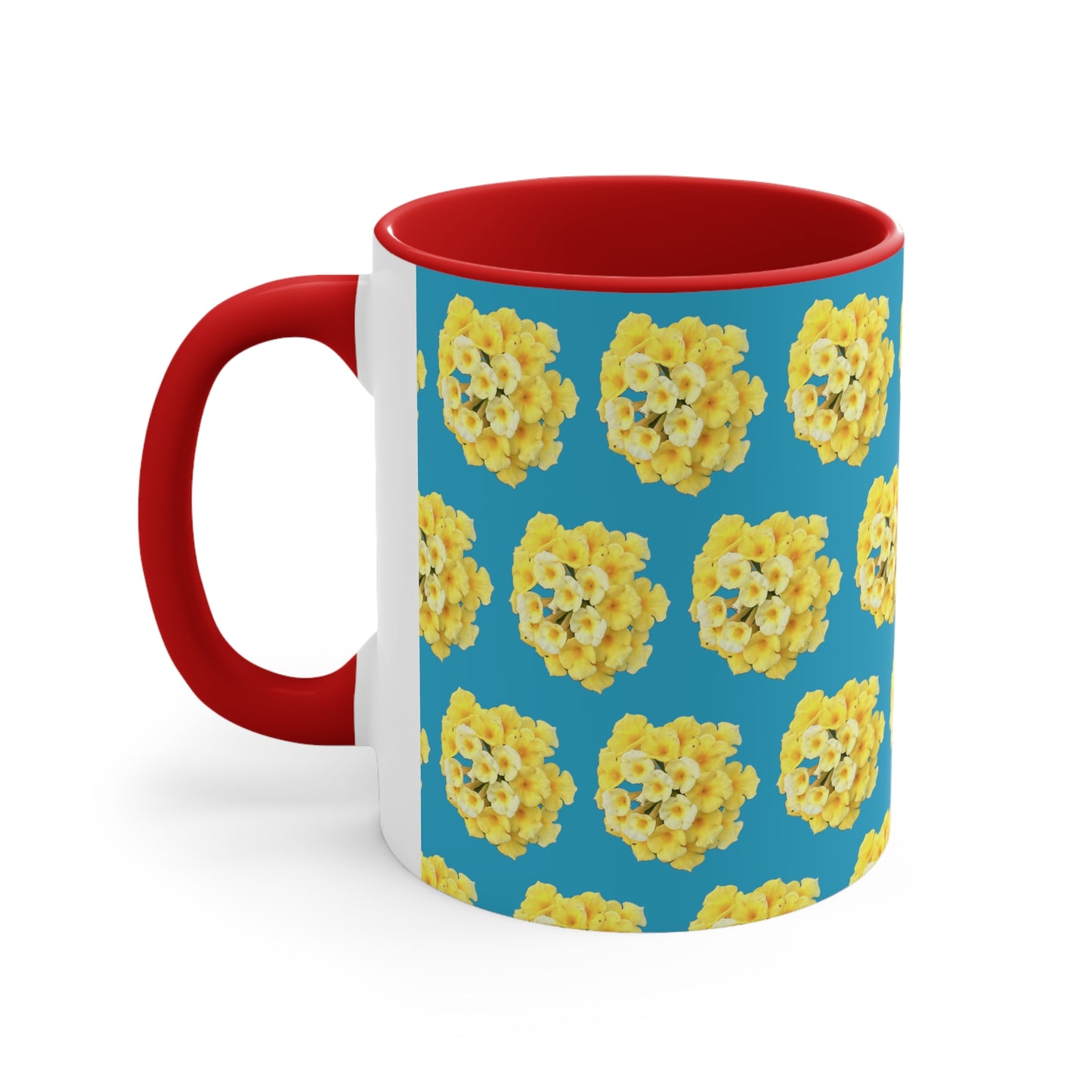 Yellow Lantana on Turquoise