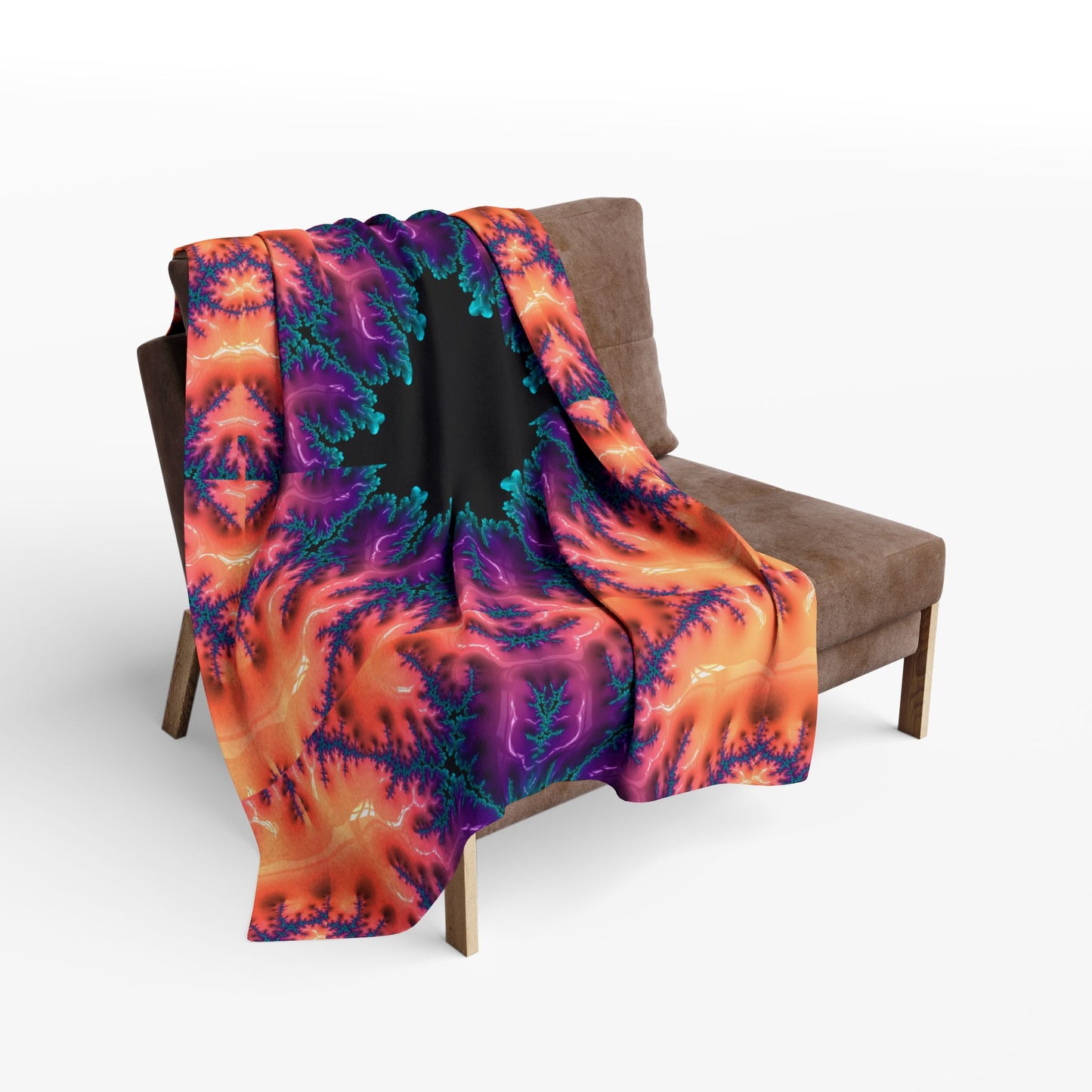 Fractal Marsh Fleece Blanket