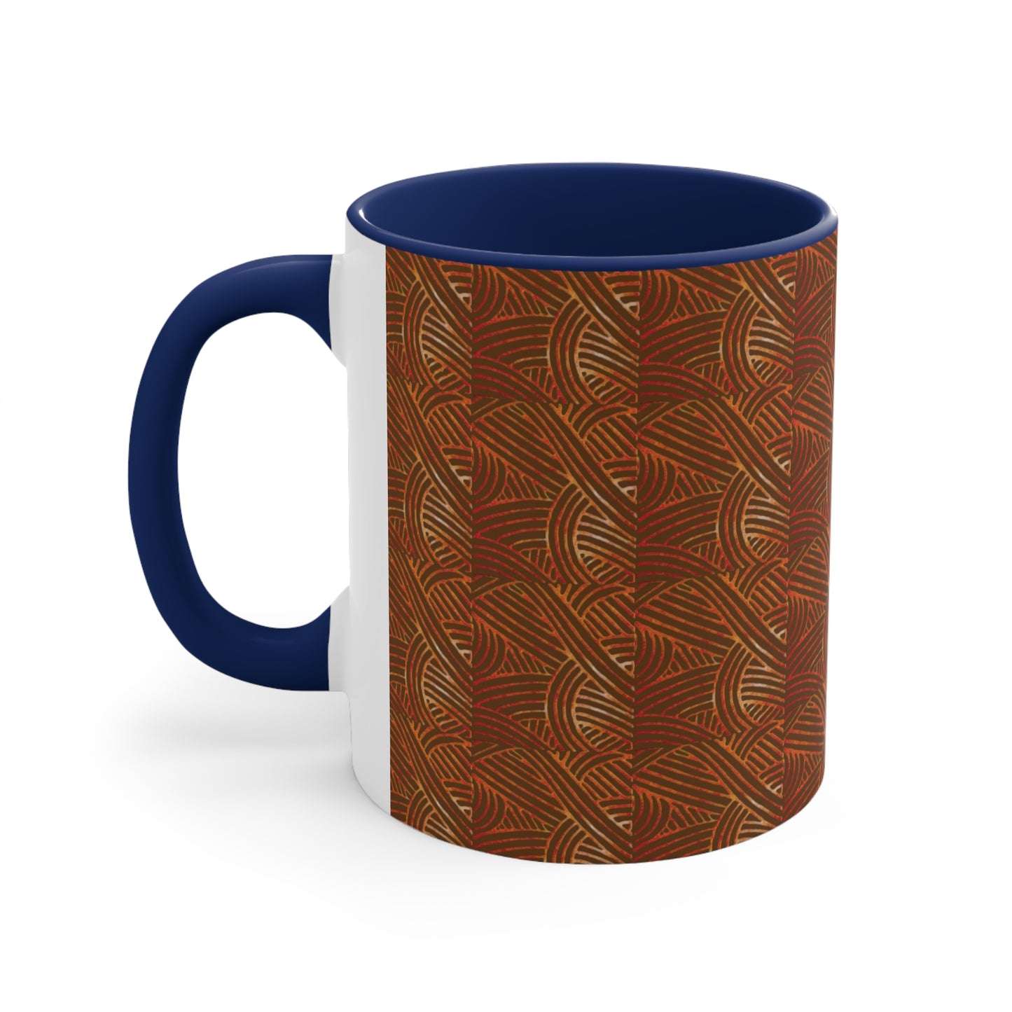 Nouveau Block Print on Brown