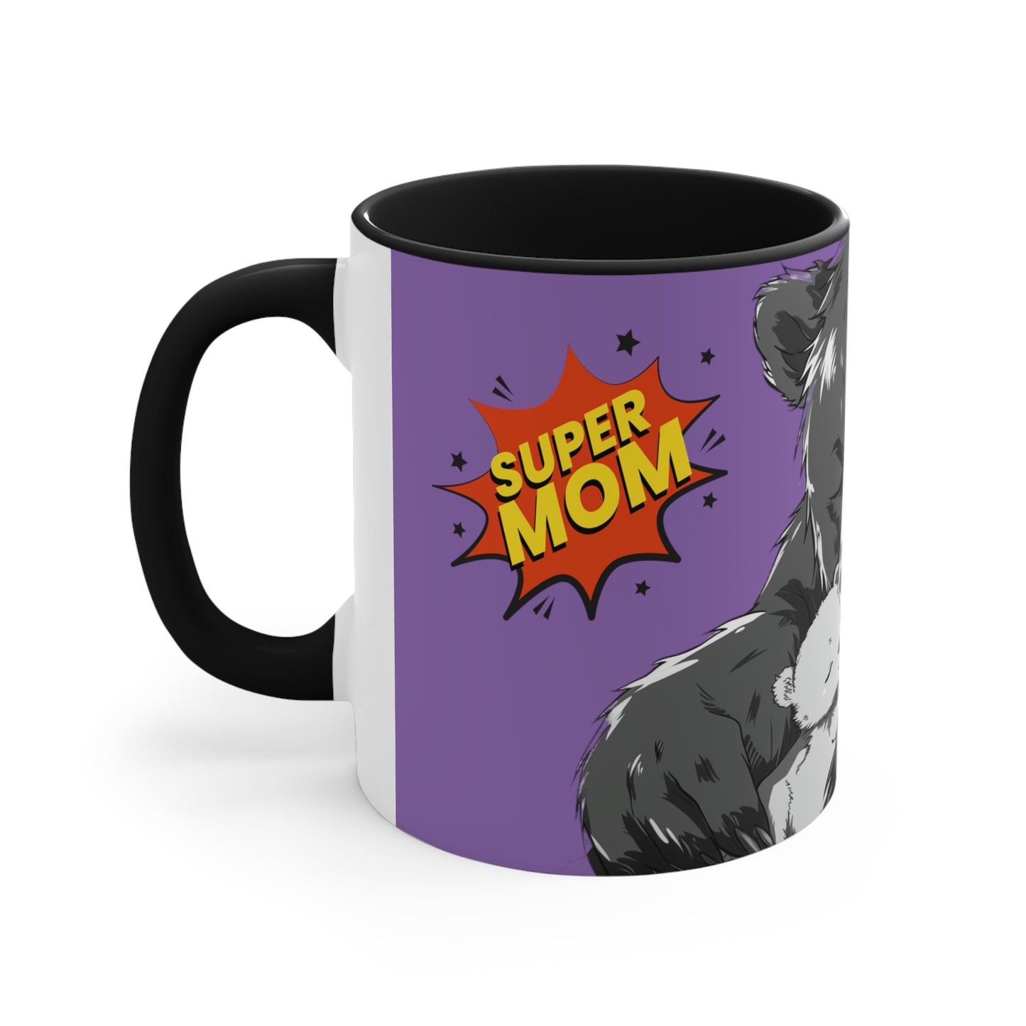 Super Momma Bear on Purple