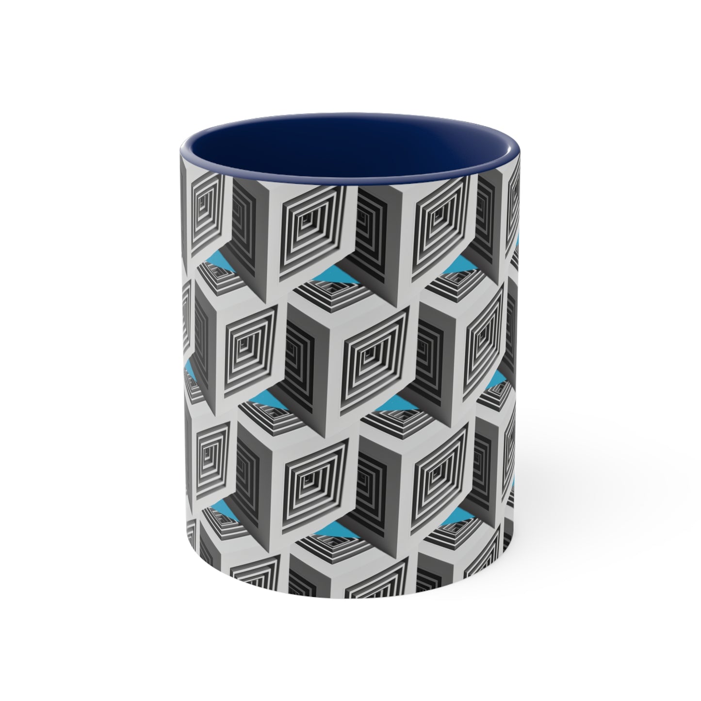 Geometric Cubes with Turquoise