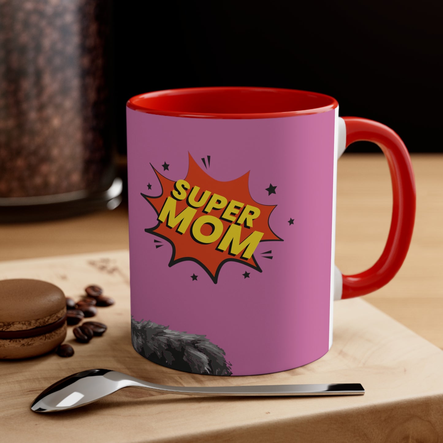 Super Cat Mom on Pink