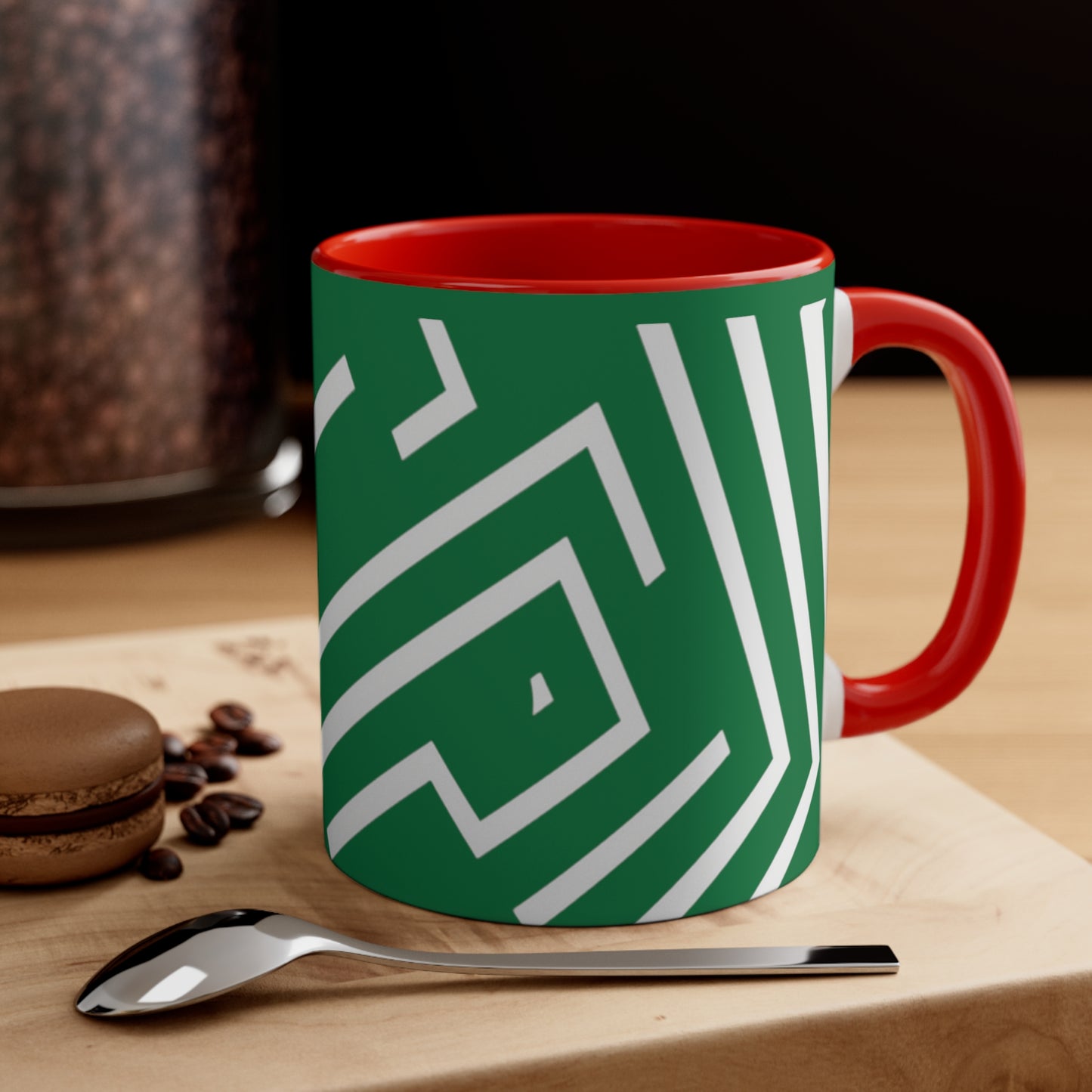 Simple Geo Stripe on Green