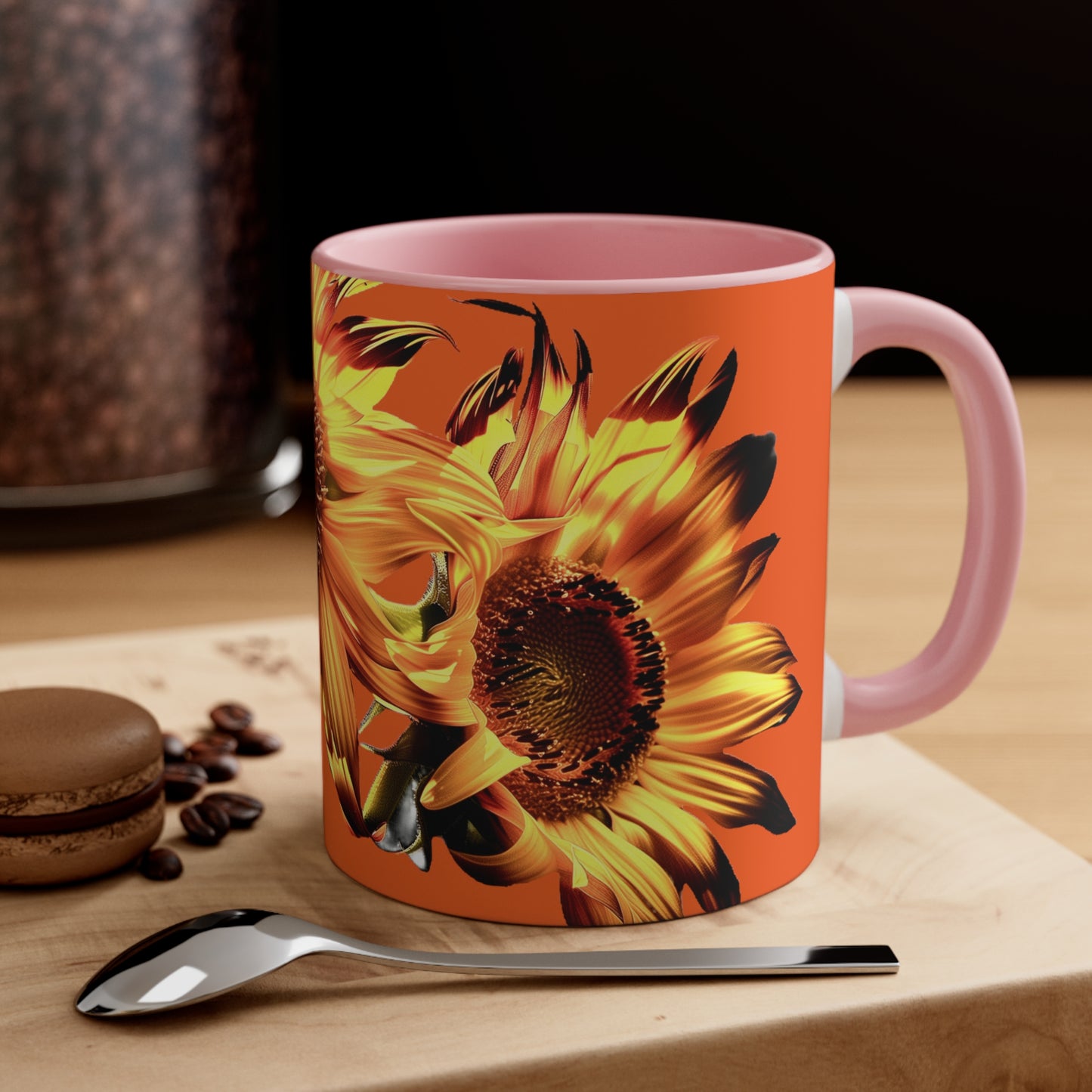 Sunflowers on Orange
