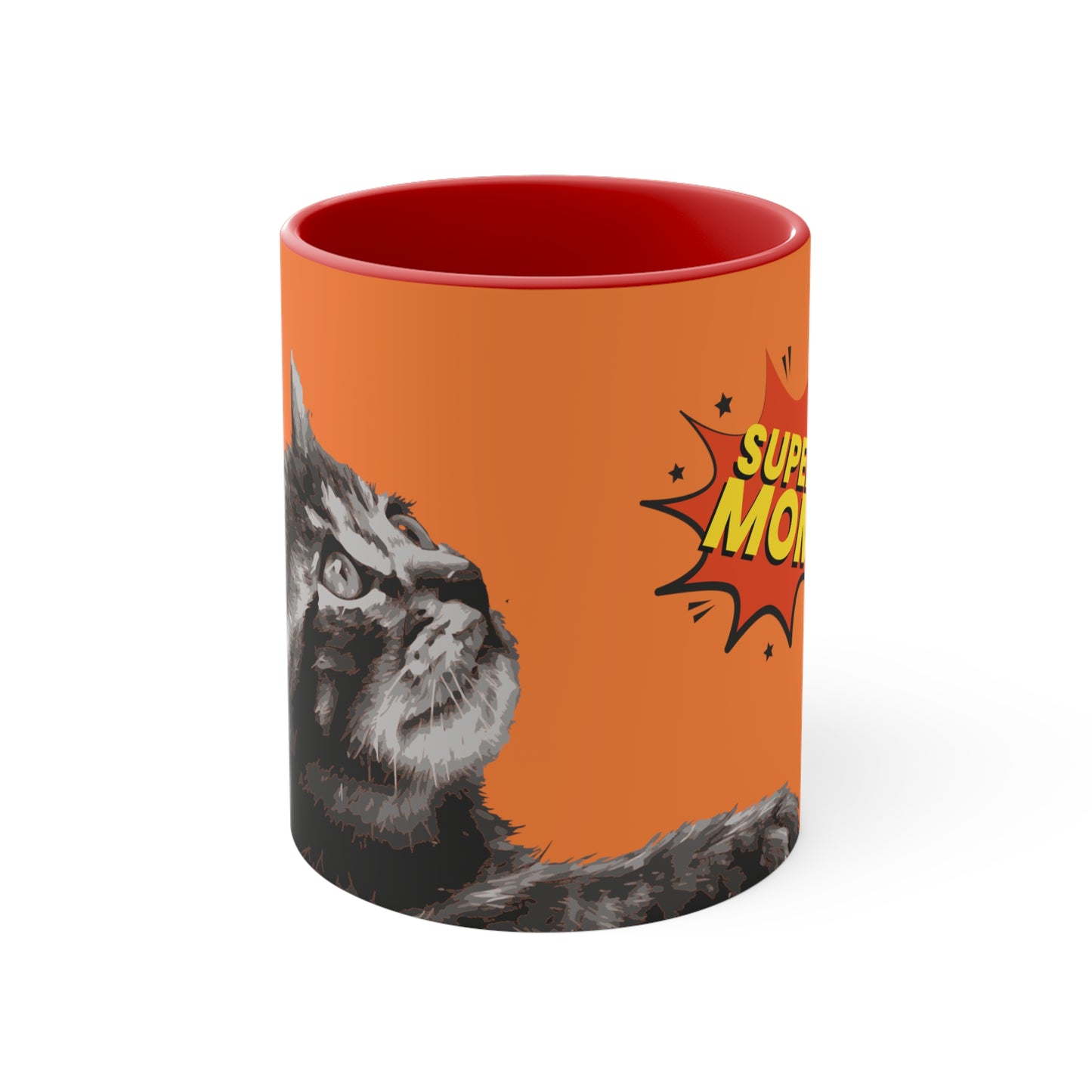 Super Cat Mom on Orange