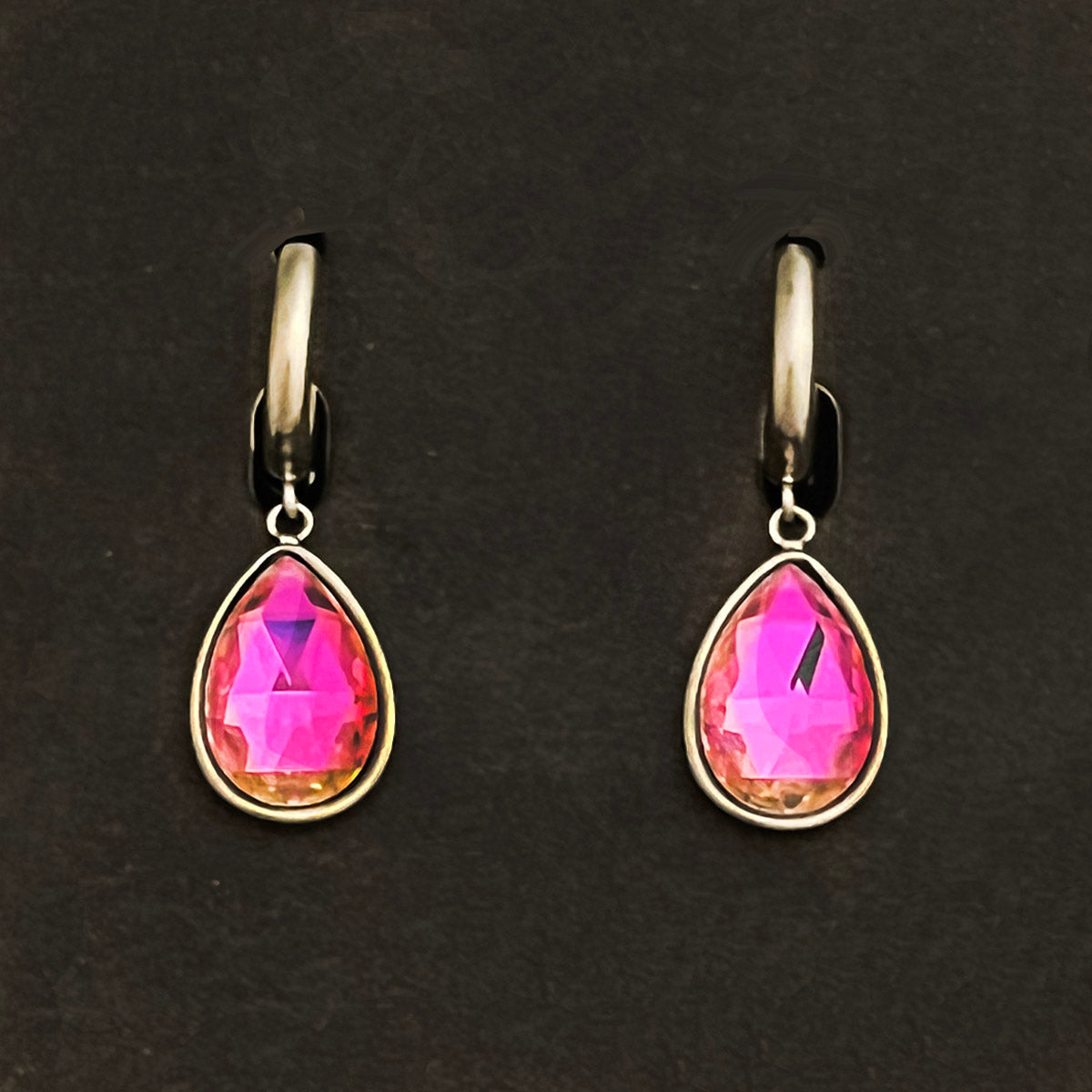 Aurora Crystal Teardrop Earrings