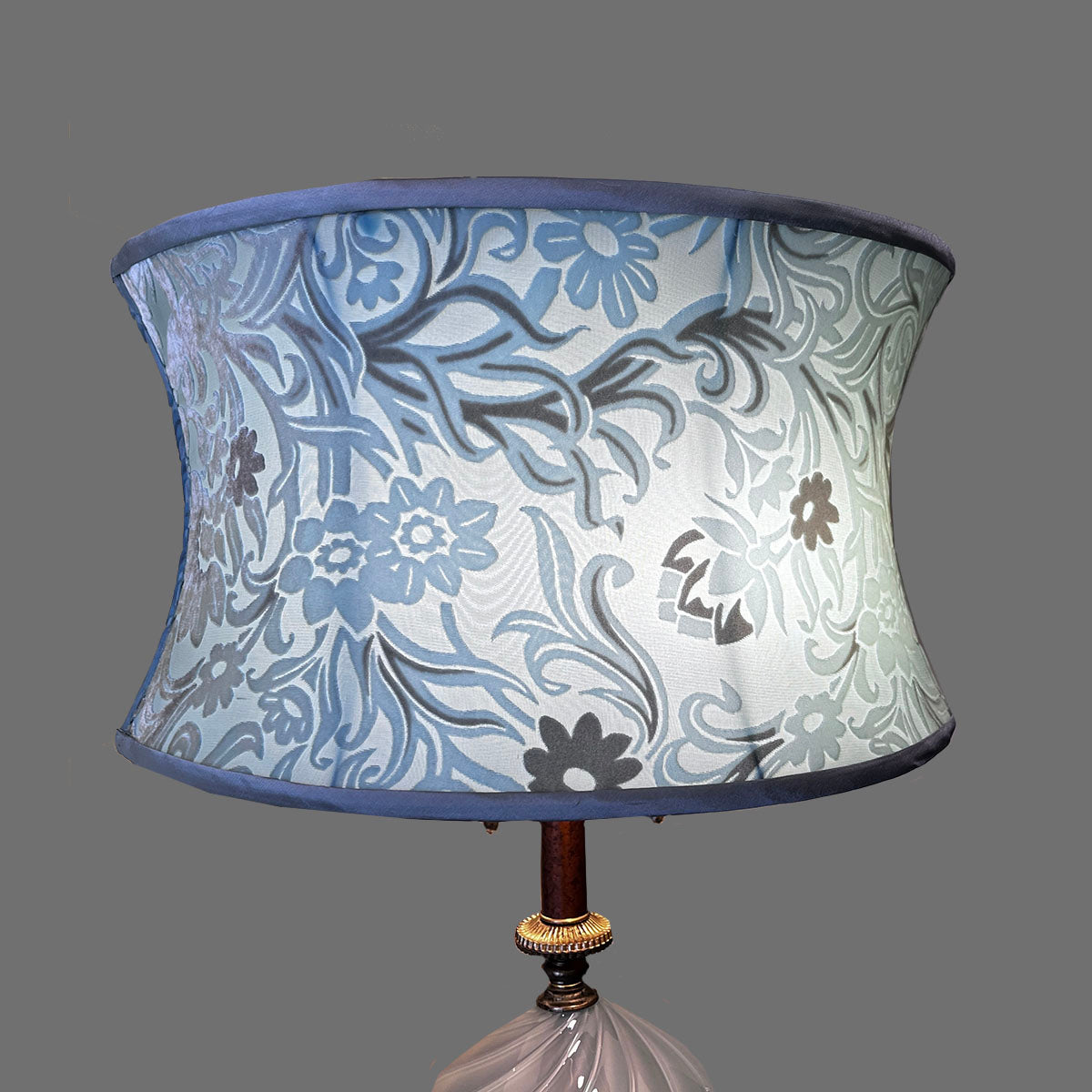 Kinzig Design lamp shade. Kevin O'Brien fabric