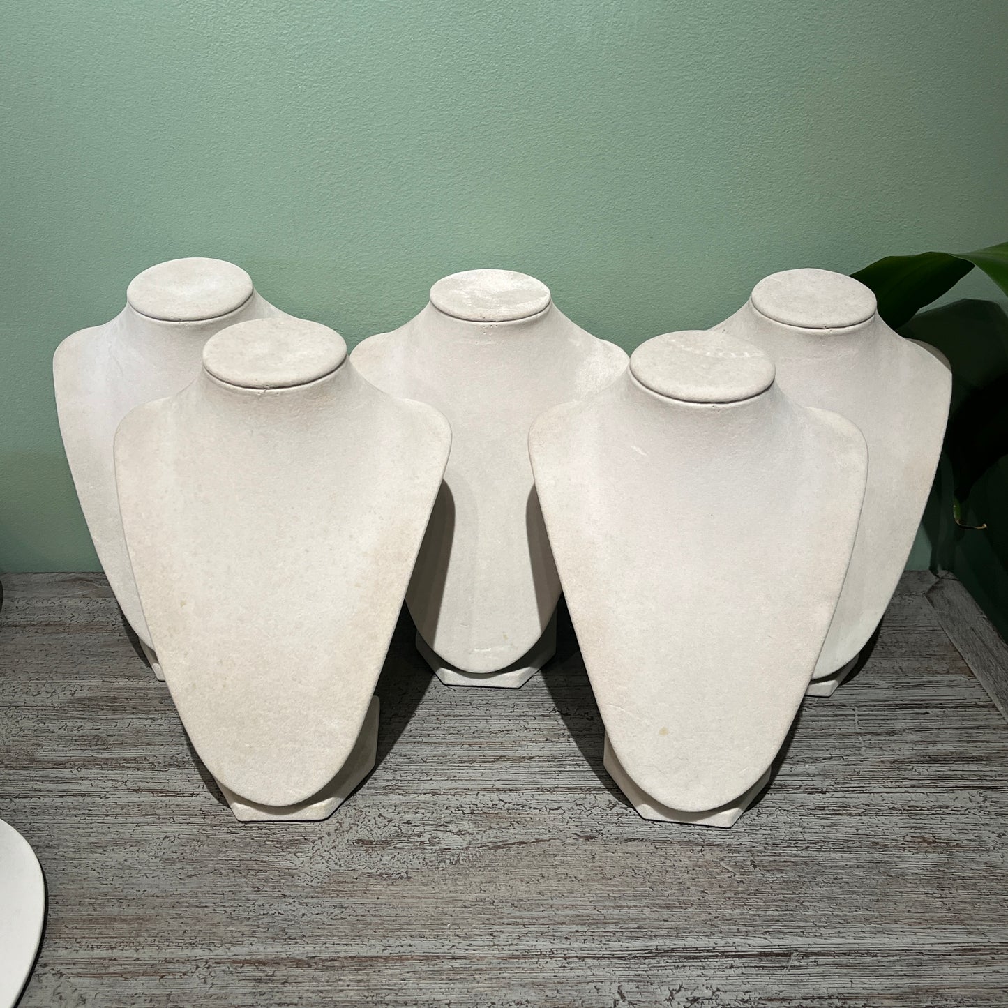 Whit Velvet Necklace Displays